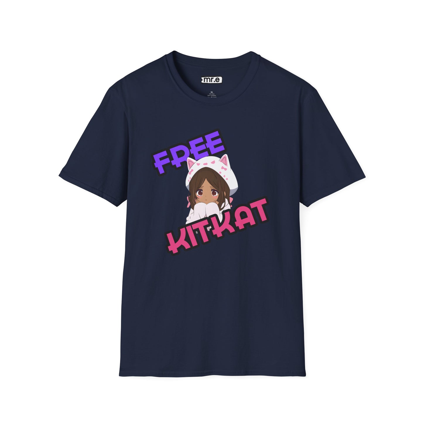 "Free KitKat" Anime Girl T-Shirt β Cute Kawaii Cat Hoodie Design