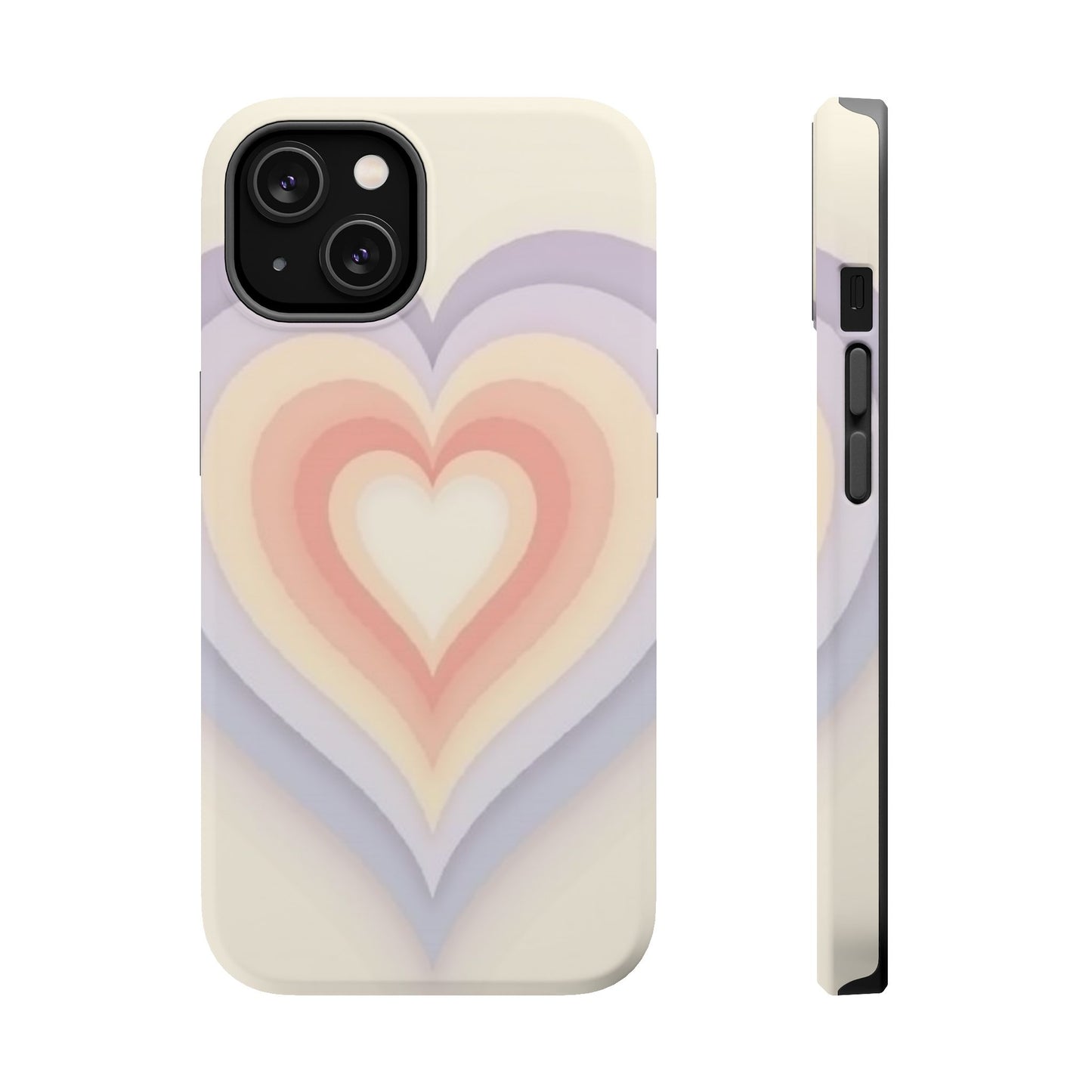 Radiant Heart iPhone Case - Pastel Layered Design - Cute Y2K Aesthetic Gift