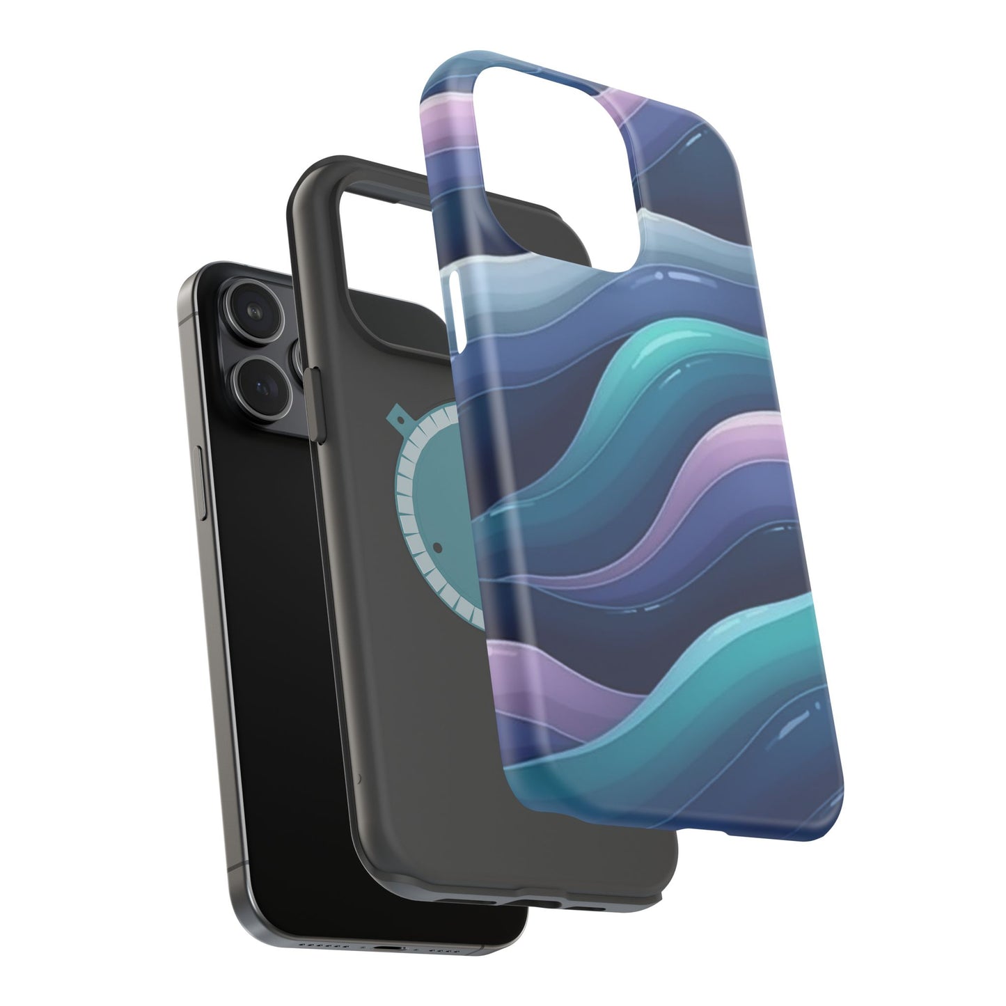 Blue Wave Phone Case - Aesthetic iPhone Case | Dark Moody Gradient Design | Gifts for Her | Unique Art Print