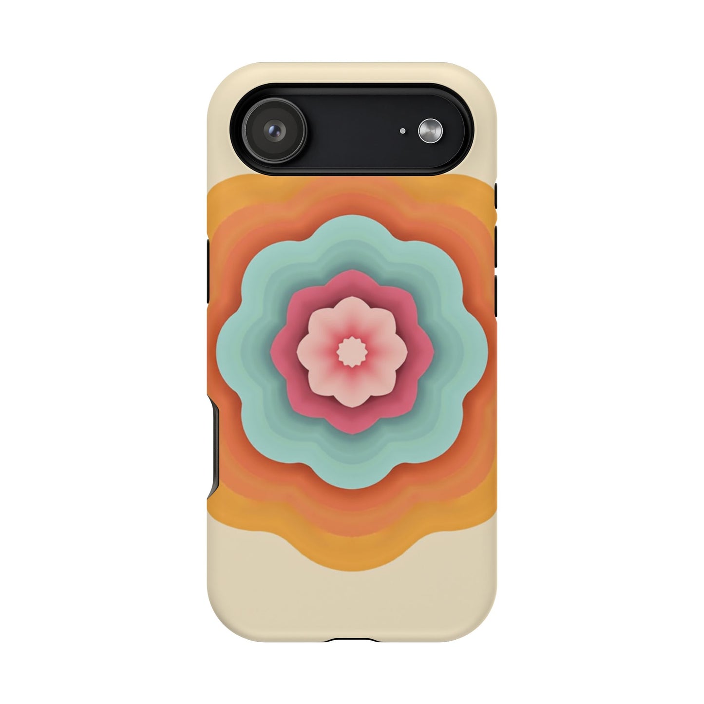 Retro Flower Phone Case - 70s Aesthetic iPhone Case, Vintage Gift Idea, Layered Floral Design