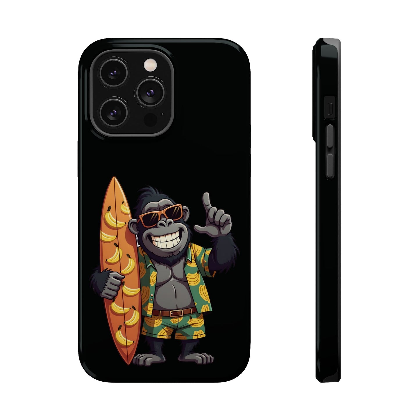 Banana Vibes Surf Gorilla Phone Case β Tropical Chill Meets Jungle Fun