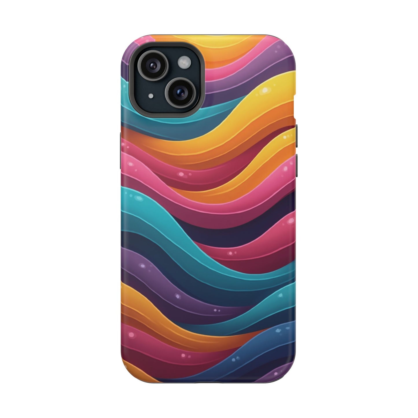 Colorful Wave Phone Case - Aesthetic iPhone Case, Bright Gift Idea, Trendy Summer Accessory