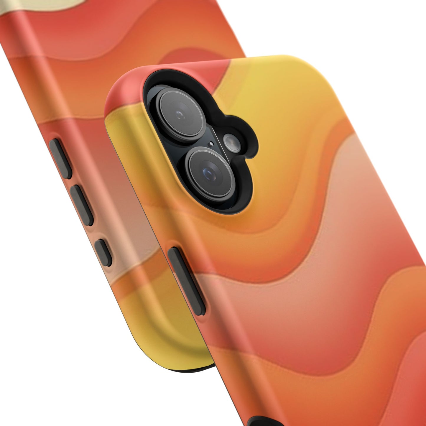 Sunset Waves Phone Case - Aesthetic Orange & Yellow Gift | Retro Summer Vibes Cases