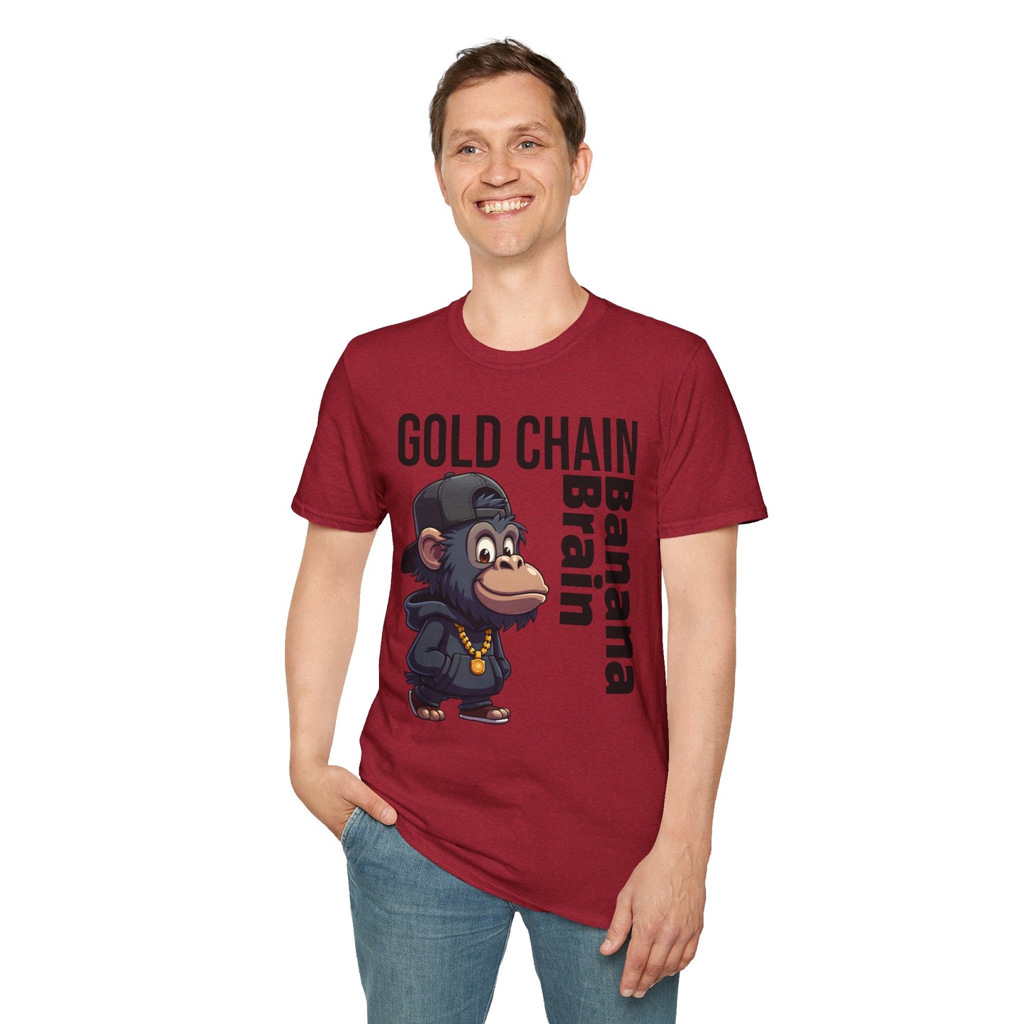 Gold Chain Banana Brain β Funny Hip-Hop Chimp T-Shirt
