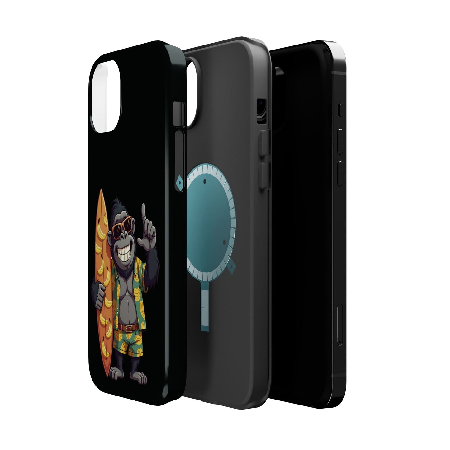 Banana Vibes Surf Gorilla Phone Case β Tropical Chill Meets Jungle Fun