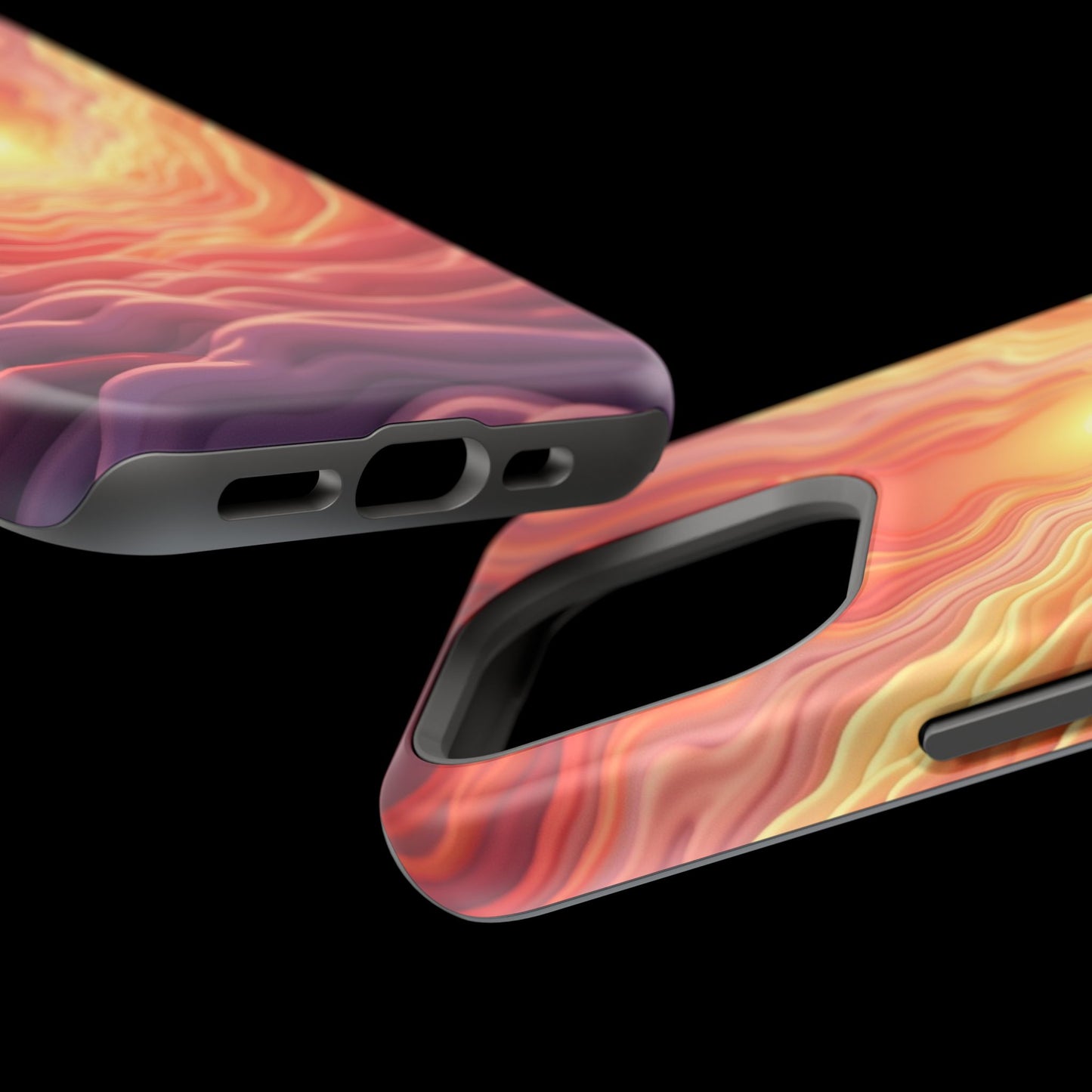 Golden Glow iPhone Case - Sunset Landscape Design, Aesthetic Gift Idea