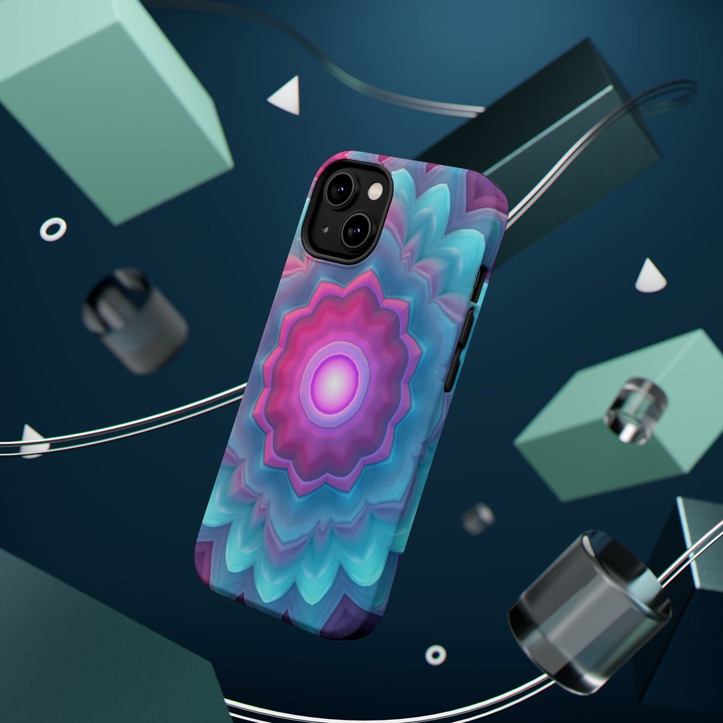 Cosmic Bloom iPhone Case - Galaxy Floral Design, Aesthetic Gift Idea