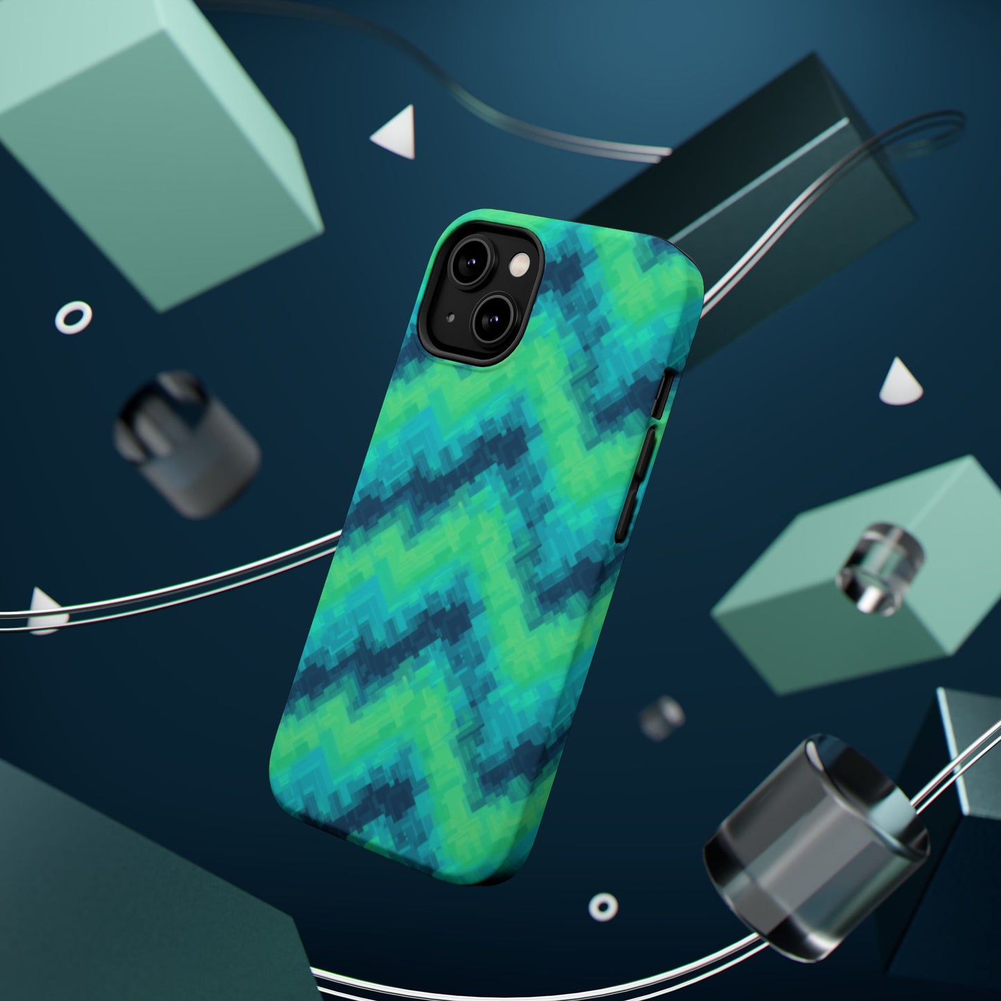 8-Bit Wave Phone Case for iPhone | Retro Pixel Art Slim Protective Cover