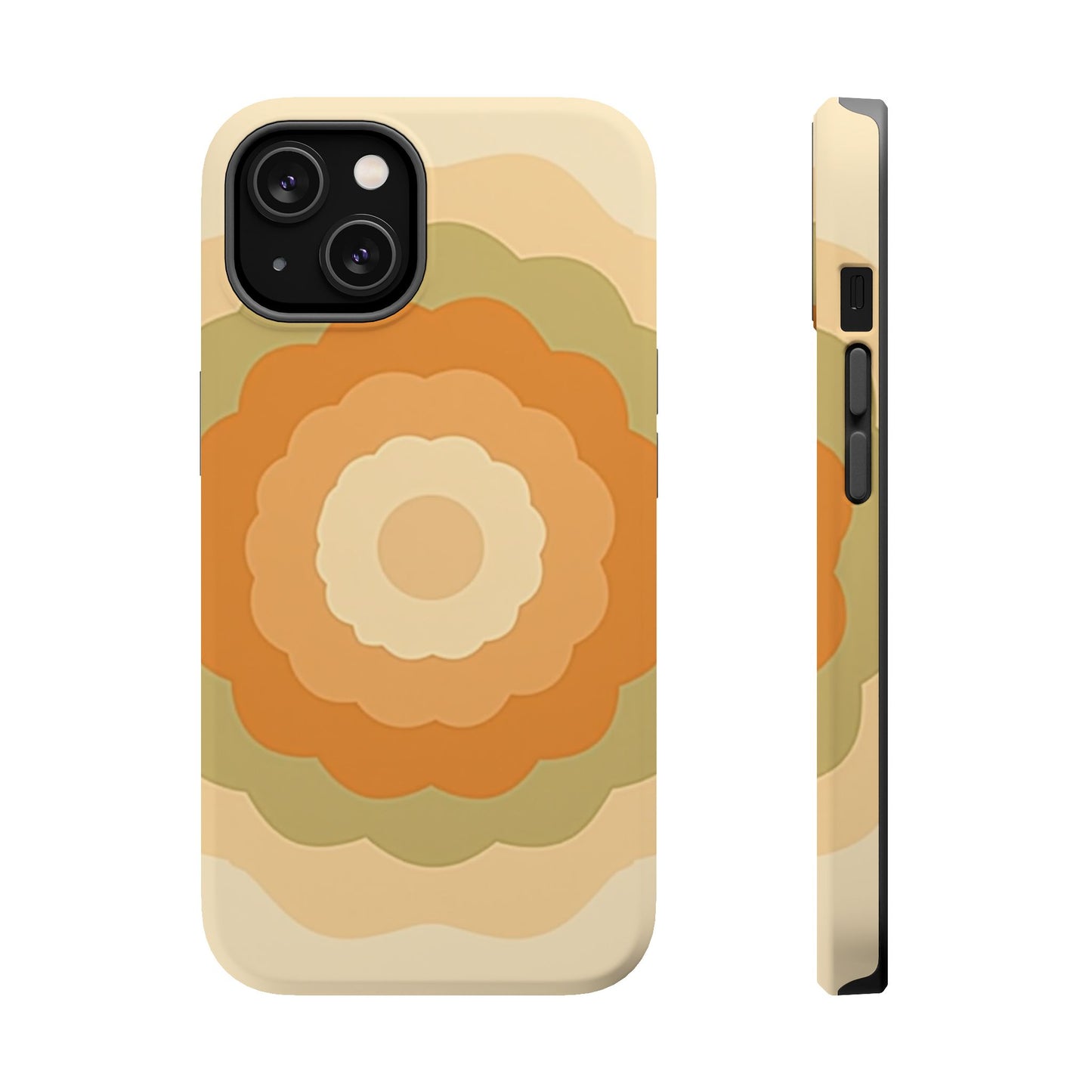 Retro Bloom iPhone Case - 70s Floral Design, Vintage Aesthetic Gift Idea
