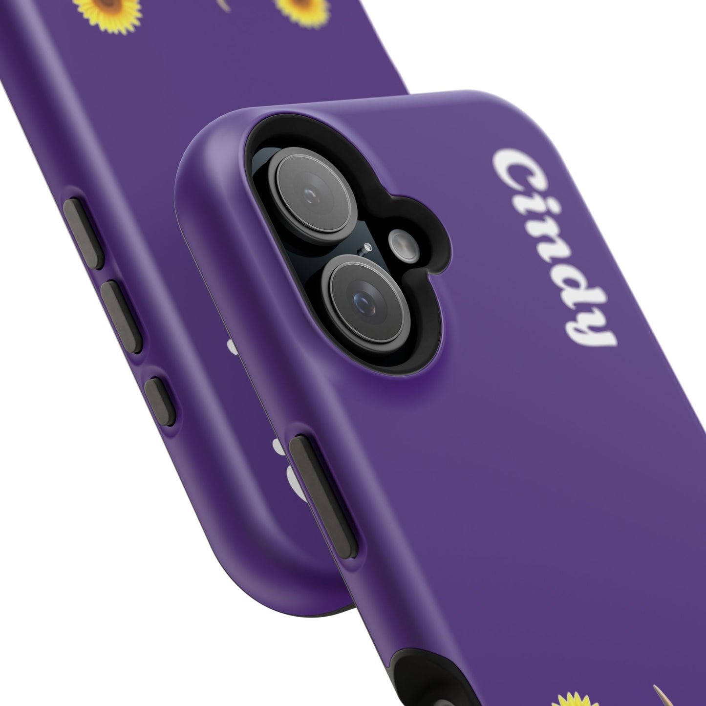 Personalized Purple Highland Cow Phone Case - Custom Name Farm Animal Gift | Cute Purple iPhone Cases for Women & Girls