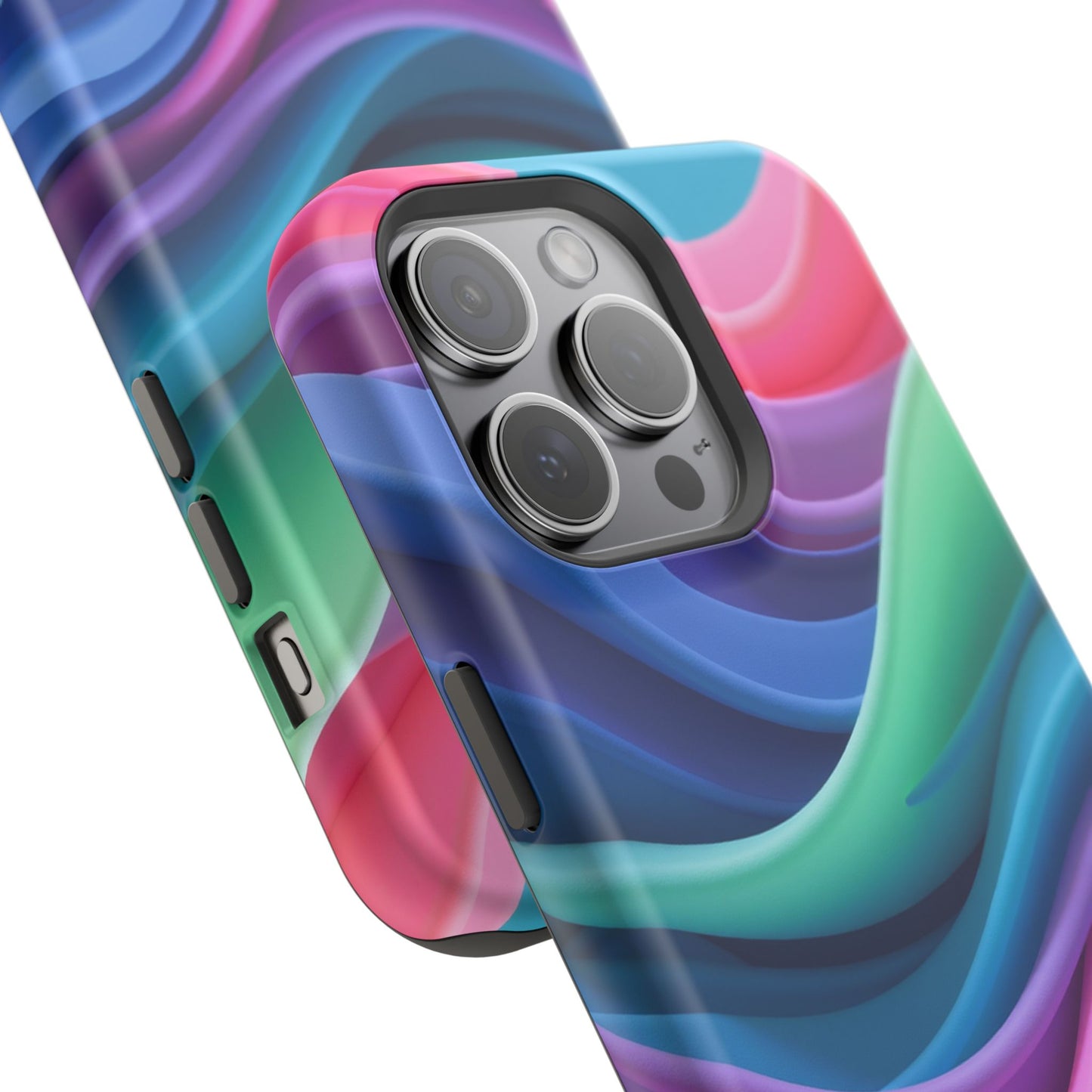 Oceanic Serenity iPhone Case - Abstract Wave Design, Calming Aesthetic Gift Idea