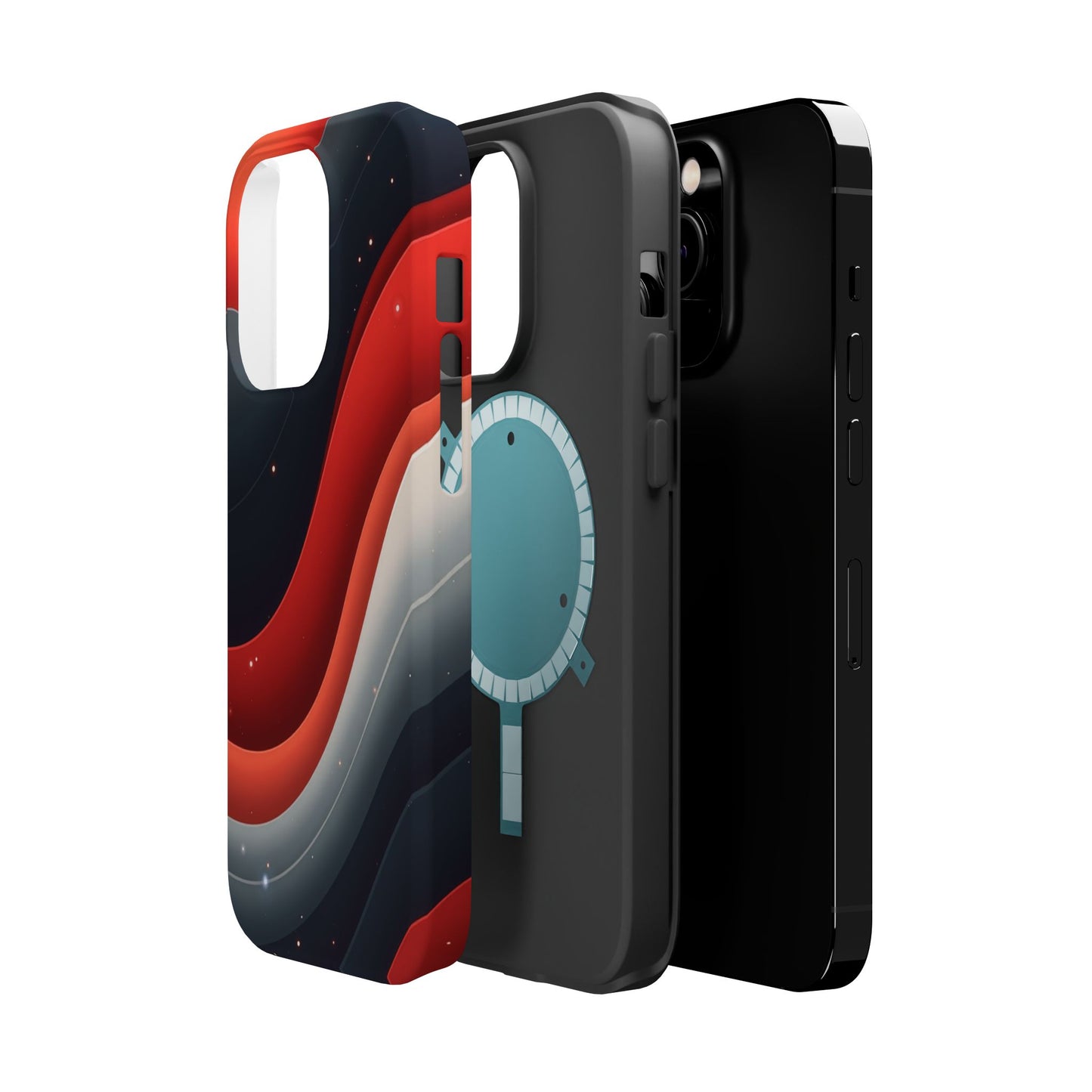 Celestial Waves iPhone Case - Galaxy Space Design, Aesthetic Gift Idea