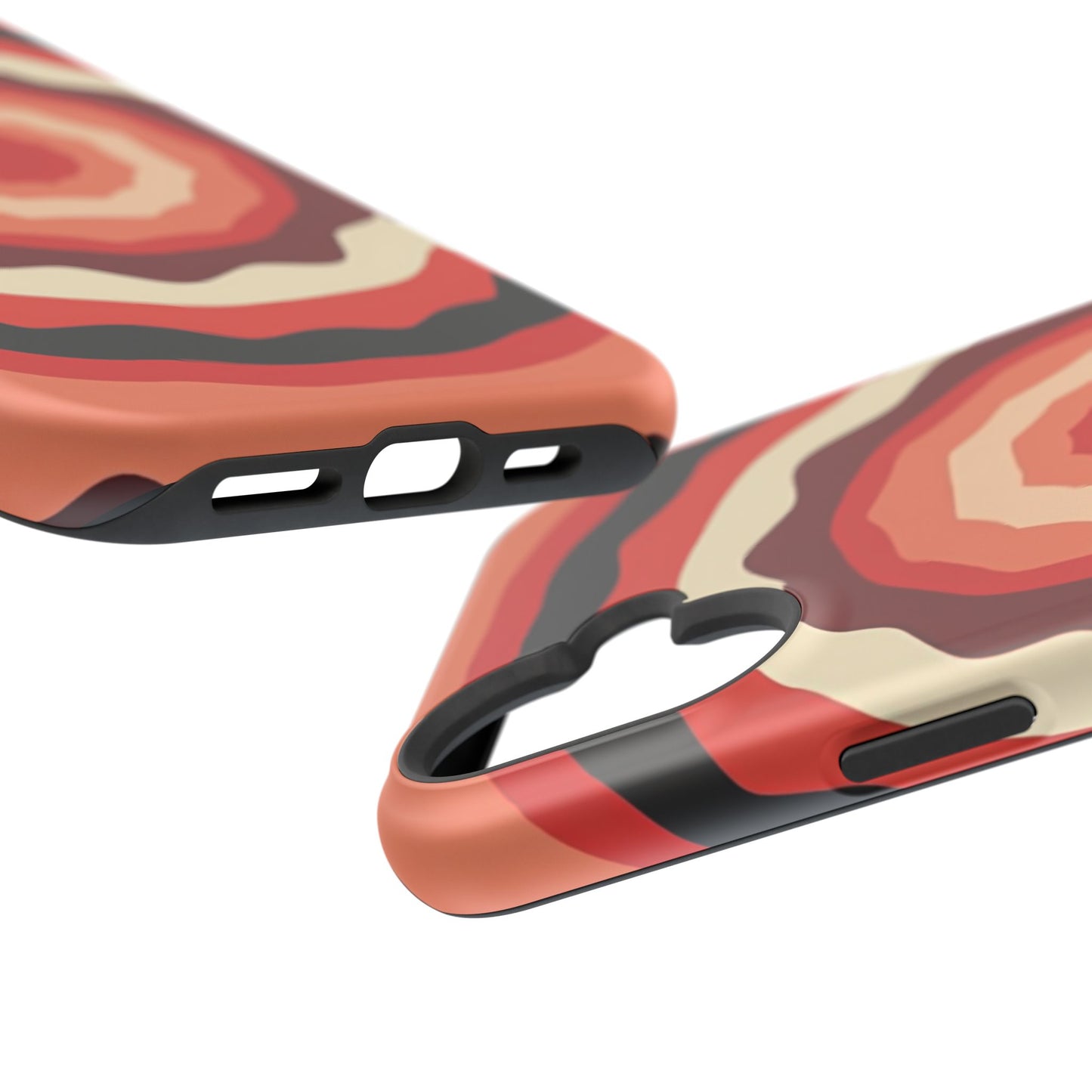 Retro Sunset iPhone Case - 70s Inspired Floral Design, Aesthetic Gift Idea