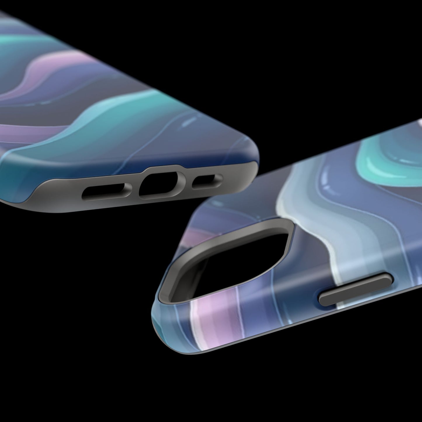 Blue Wave Phone Case - Aesthetic iPhone Case | Dark Moody Gradient Design | Gifts for Her | Unique Art Print