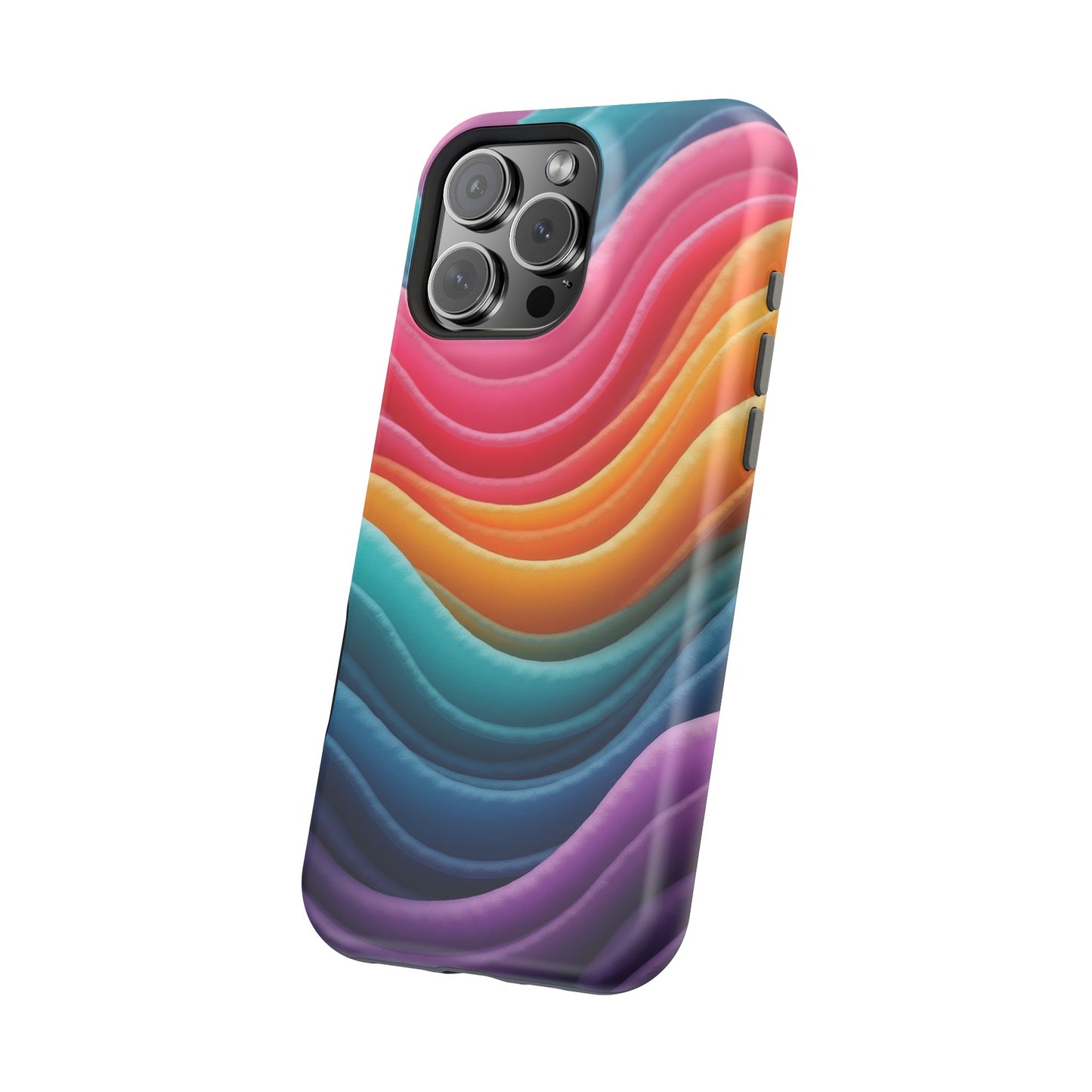 Colorful Wave Phone Case - Aesthetic iPhone Case, Pride Gift Idea, Trendy Summer Accessory