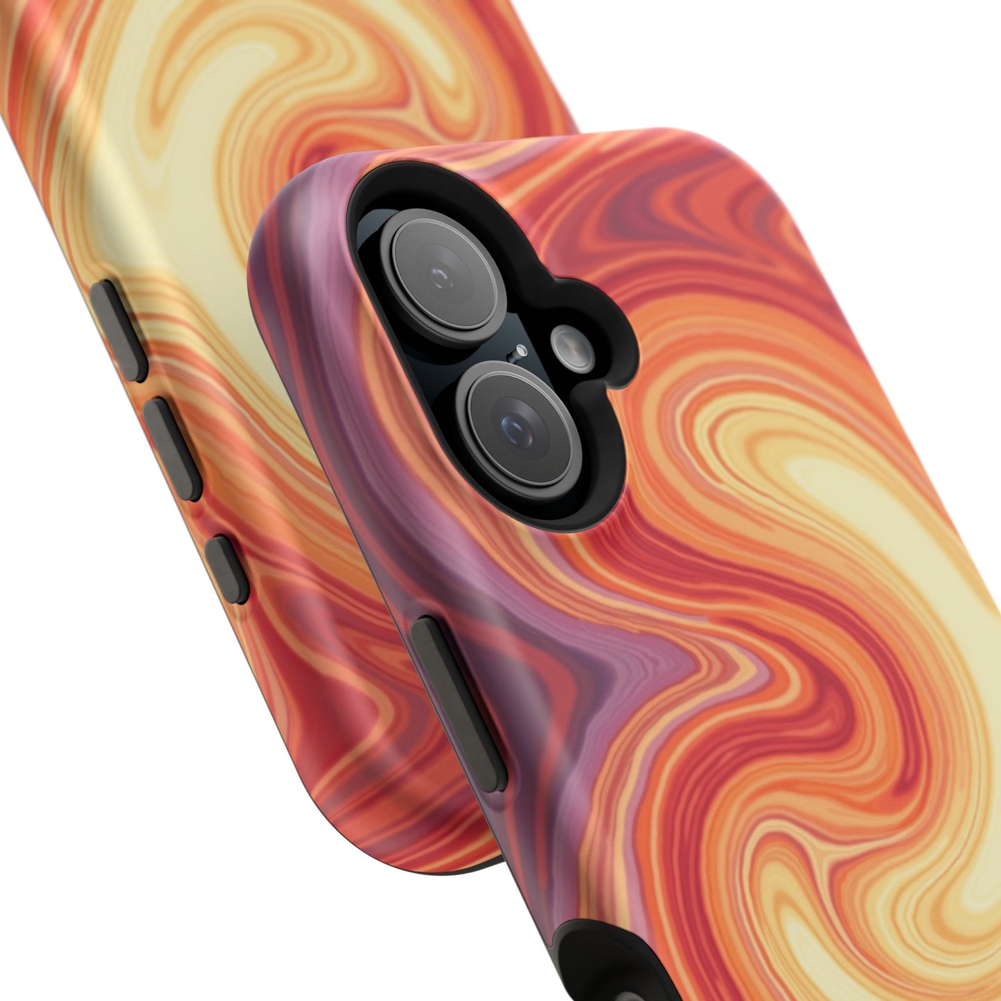 Sunset Phone Case - Orange Aesthetic iPhone Case, Warm Gift Idea, Trendy Swirl Design