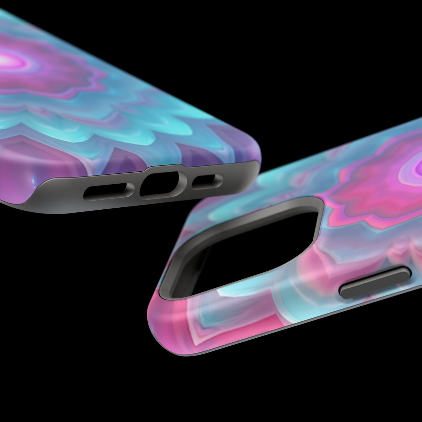 Cosmic Bloom iPhone Case - Galaxy Floral Design, Aesthetic Gift Idea