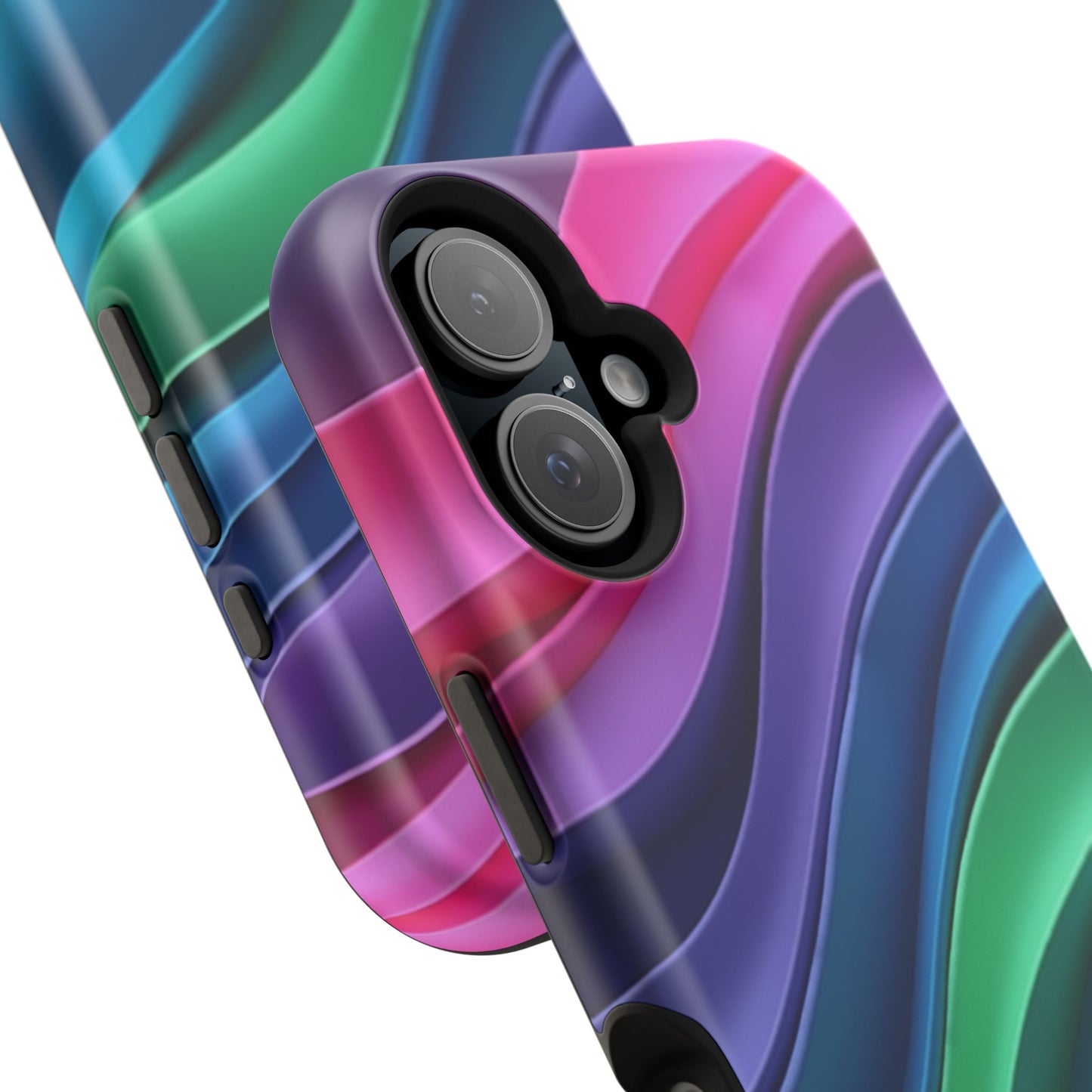 Rainbow Wave Phone Case - Colorful Abstract Design | Aesthetic iPhone Case | Trendy Gifts for Her | Vivid Gradient Art