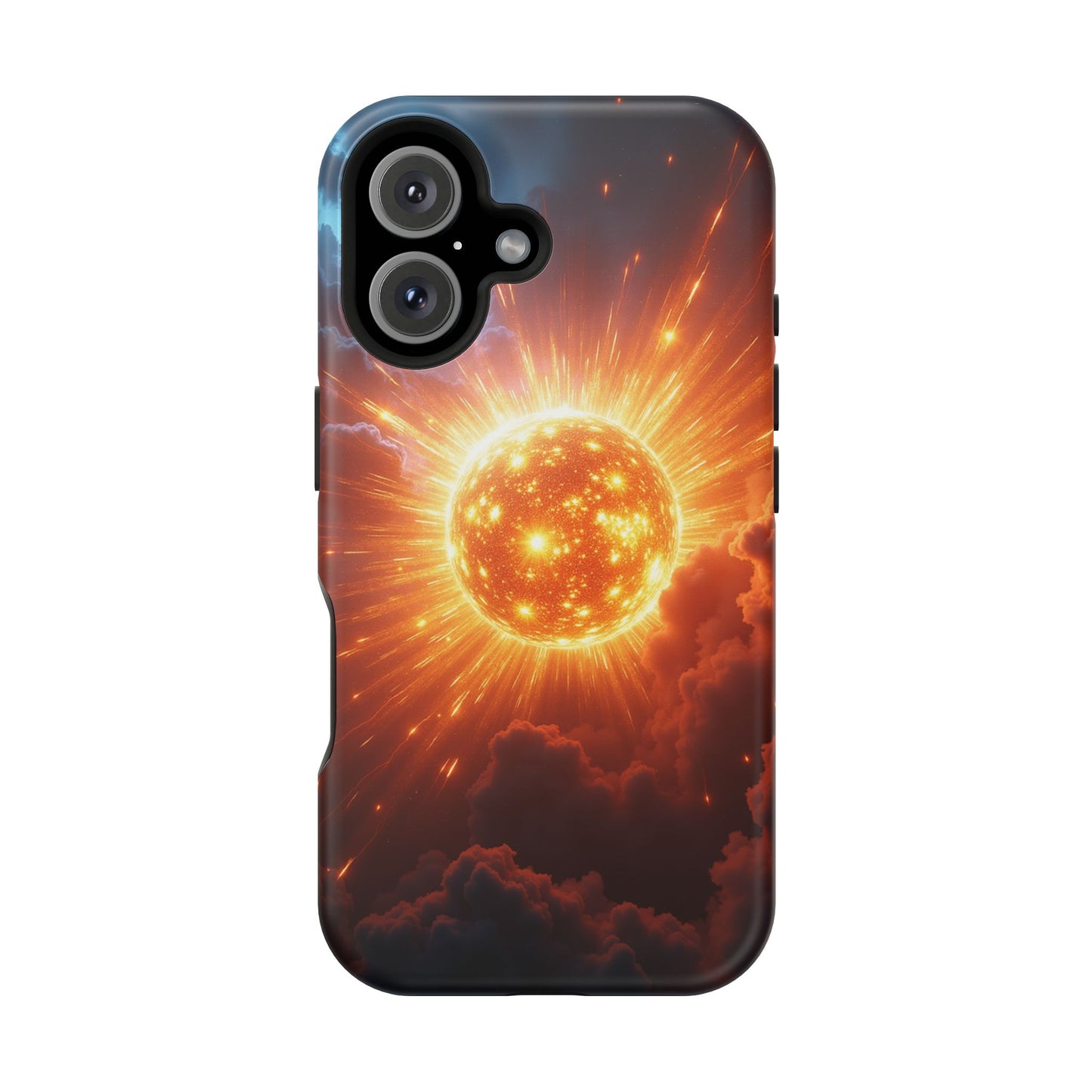 Sun Phone Case - Fiery Starburst iPhone Cover - Astronomy Gift for Him/Her