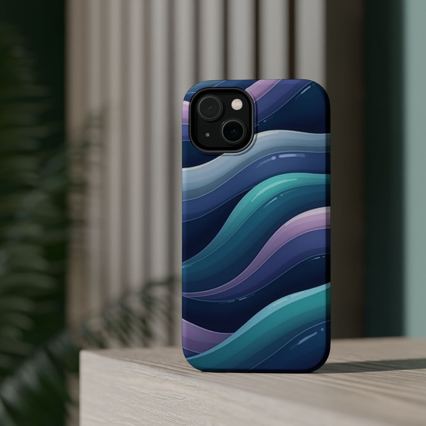 Blue Wave Phone Case - Aesthetic iPhone Case | Dark Moody Gradient Design | Gifts for Her | Unique Art Print