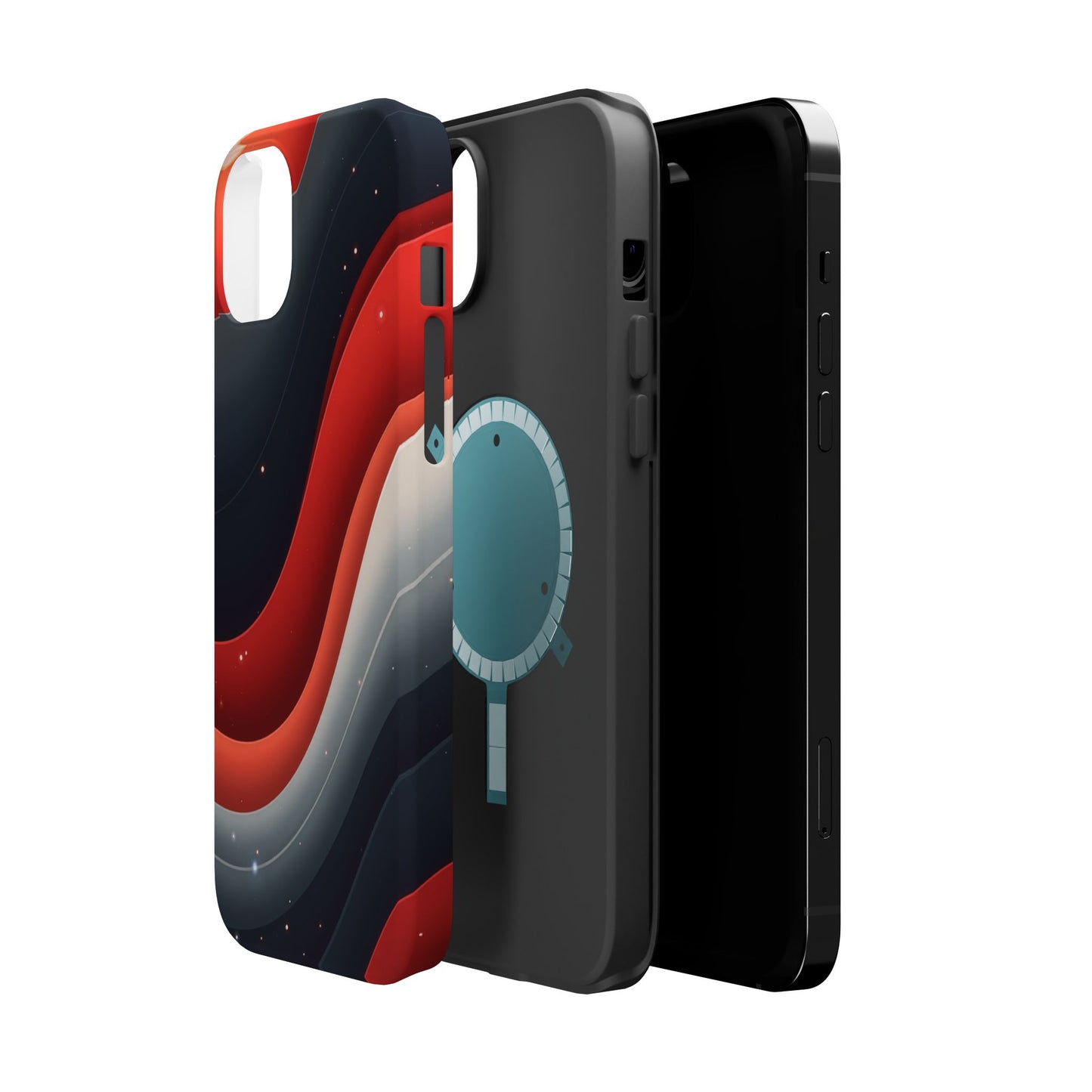 Celestial Waves iPhone Case - Galaxy Space Design, Aesthetic Gift Idea