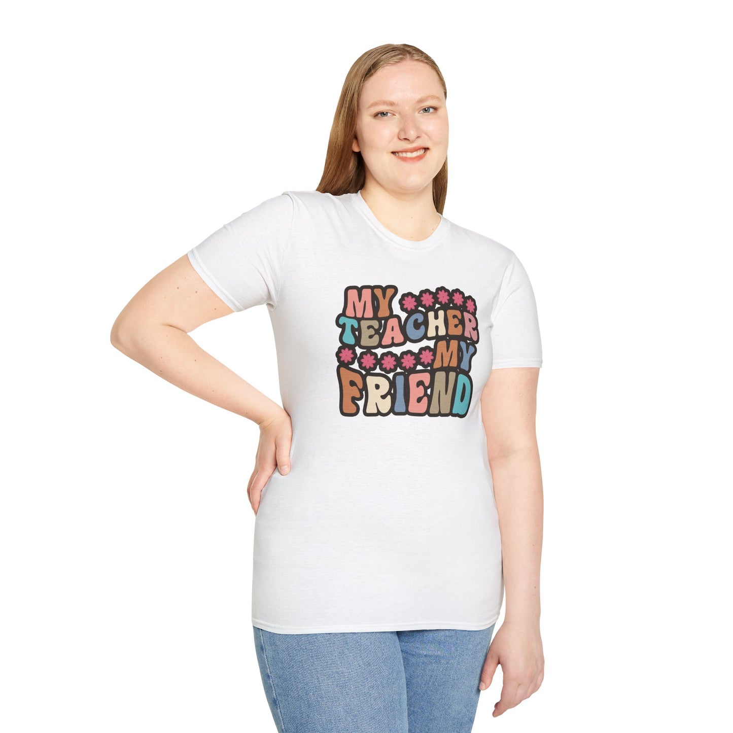 Retro Teacher Gift - My Teacher My Friend Tee, Vintage Style Educator Shirt, Thank You Gift for Teachers, End of School Year Present