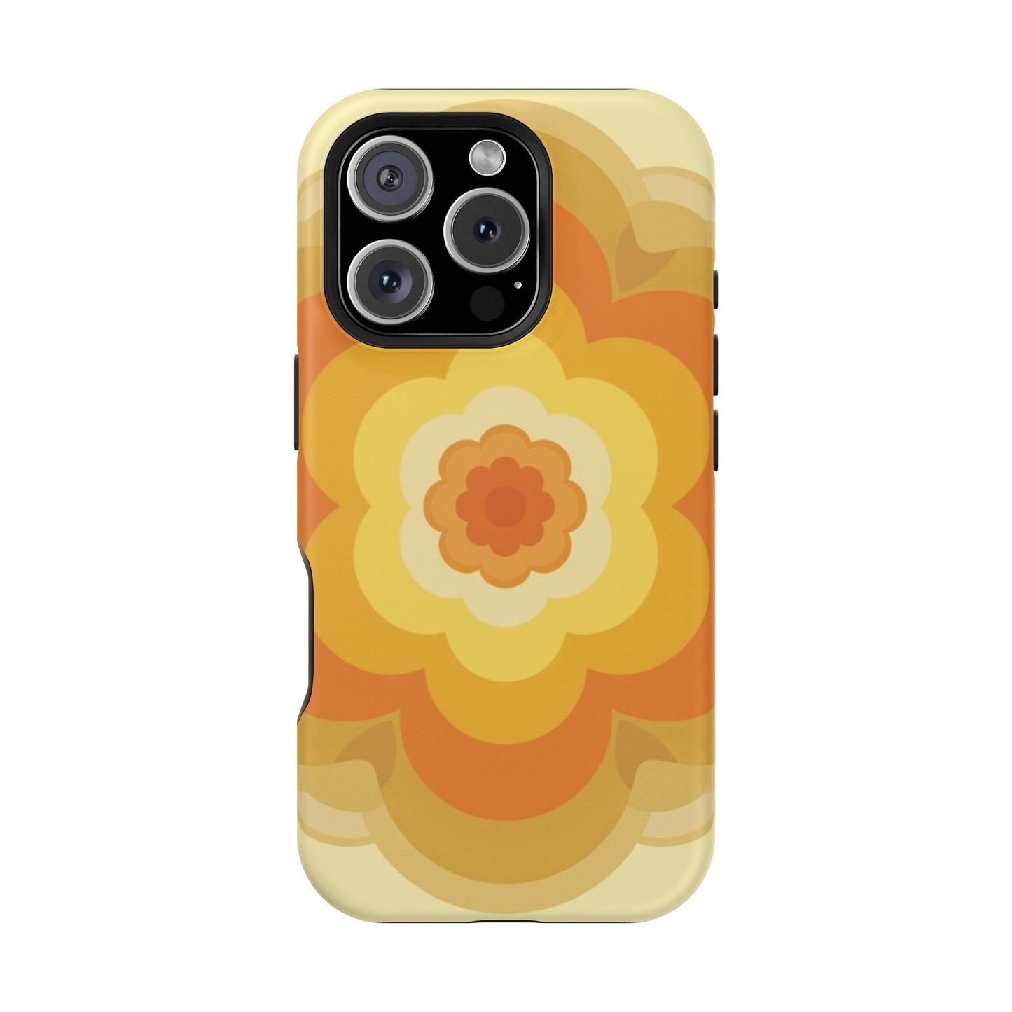 Vintage Floral iPhone Case - 70s Retro Flower Design, Groovy Aesthetic Gift Idea