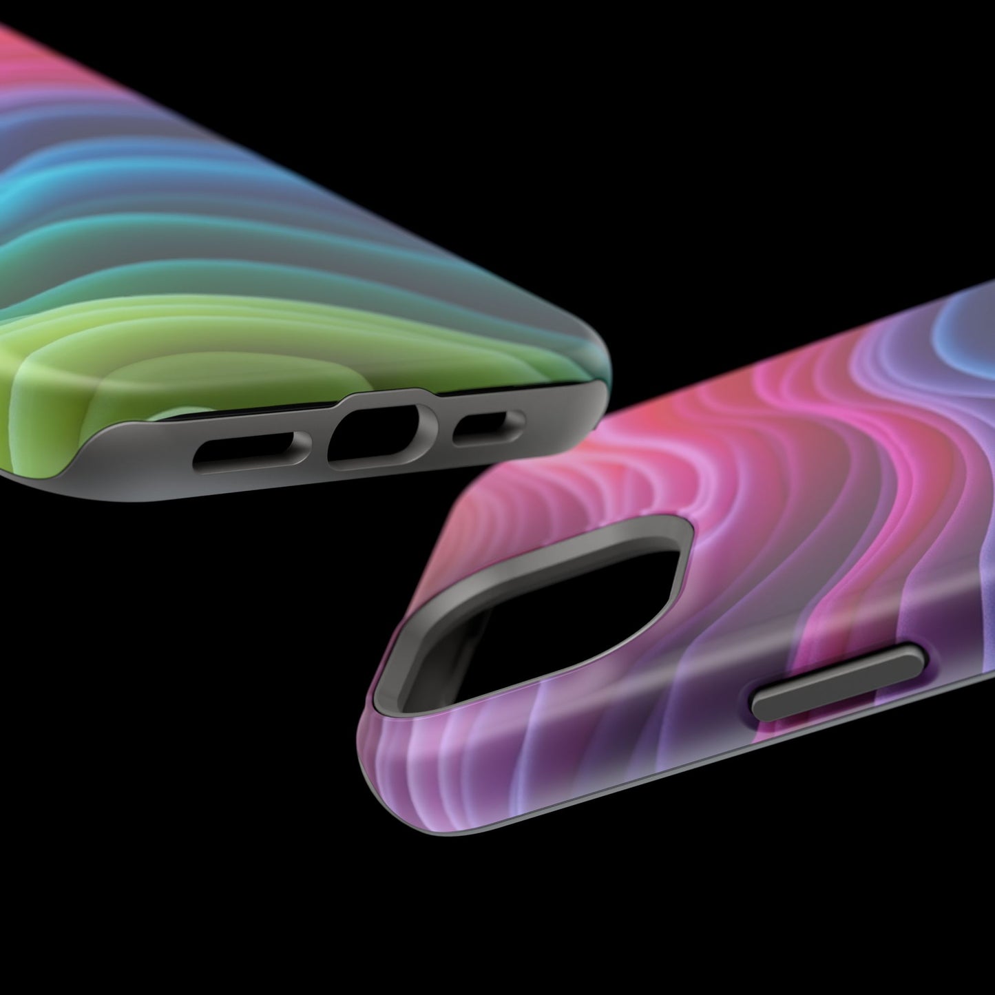 Colorful Wave Phone Case - Aesthetic iPhone Case | Rainbow Ripple Design | Trendy Gifts for Her | Unique Art Print