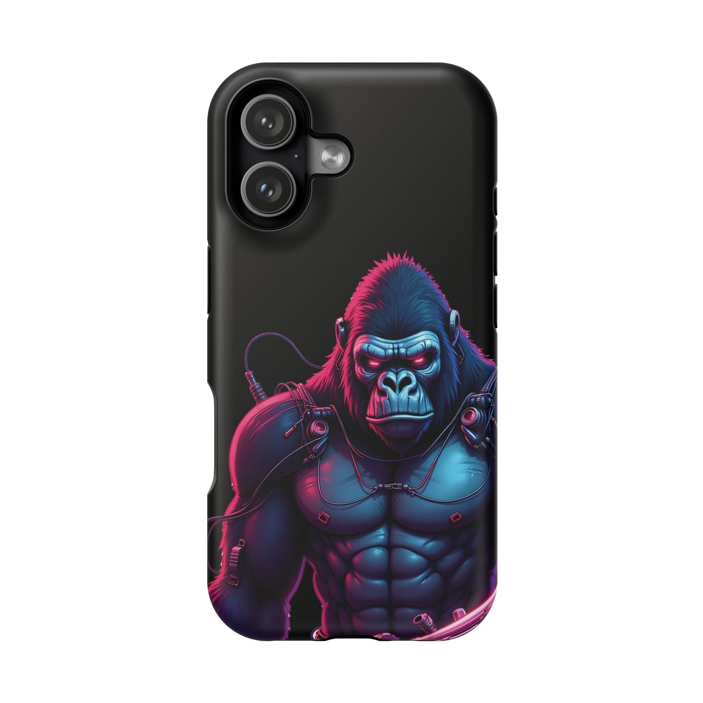 Cyber Primal Phone Case – Neon Power, Gorilla Strength