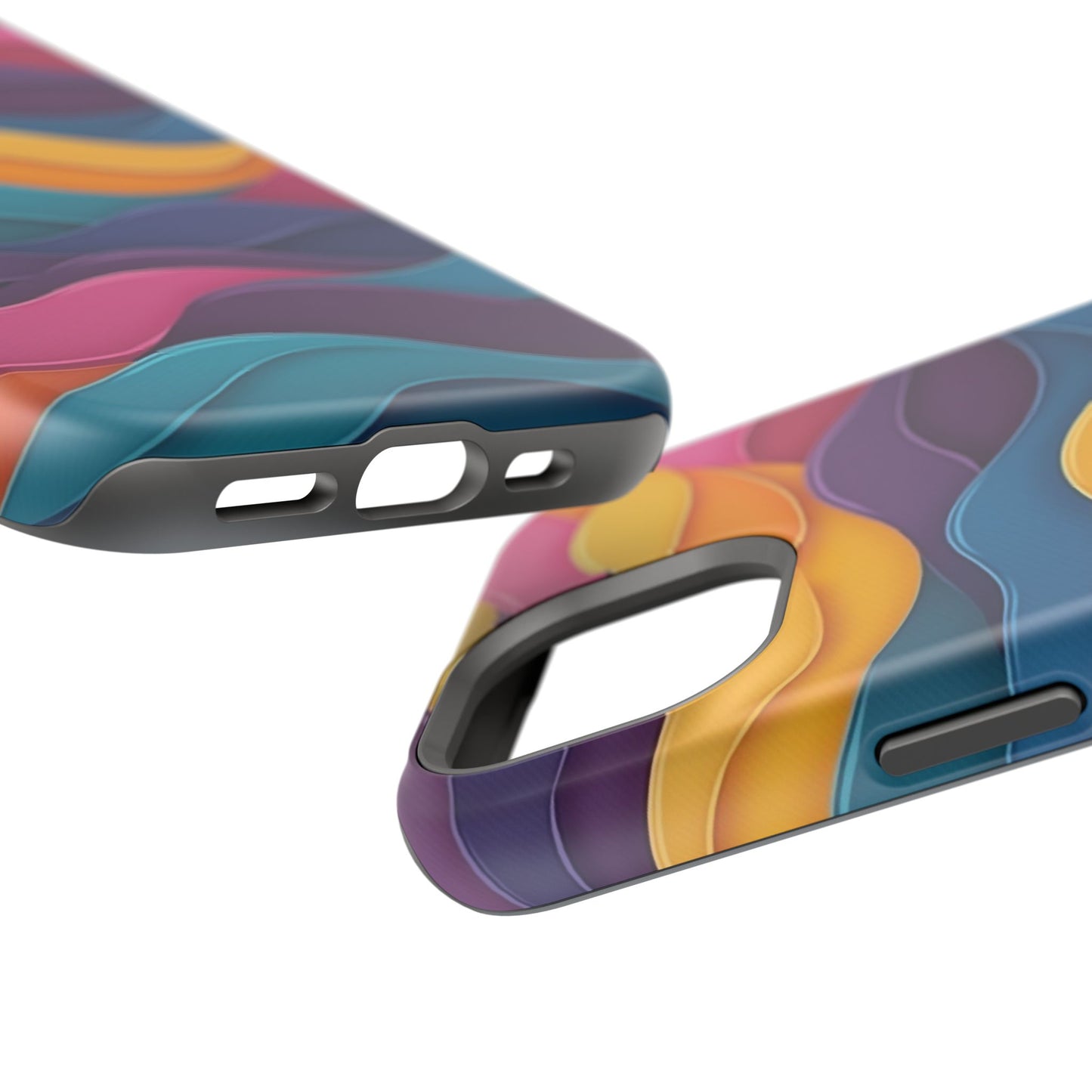 Colorful Wave Phone Case - Aesthetic iPhone Case, Bright Gift Idea, Trendy Summer Accessory