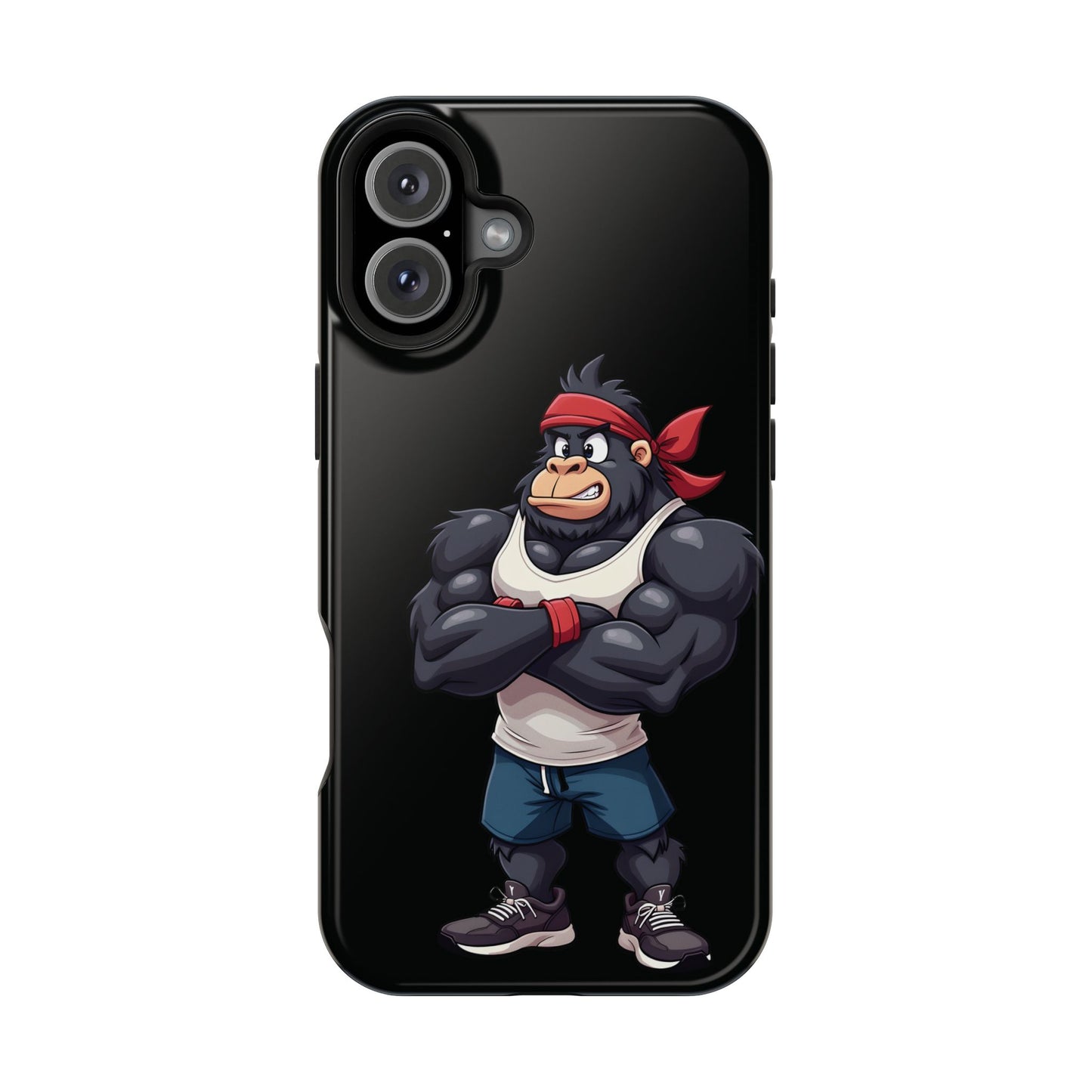 Red Band Gym Gorilla Phone Case β Fierce Style Meets Tough Protection