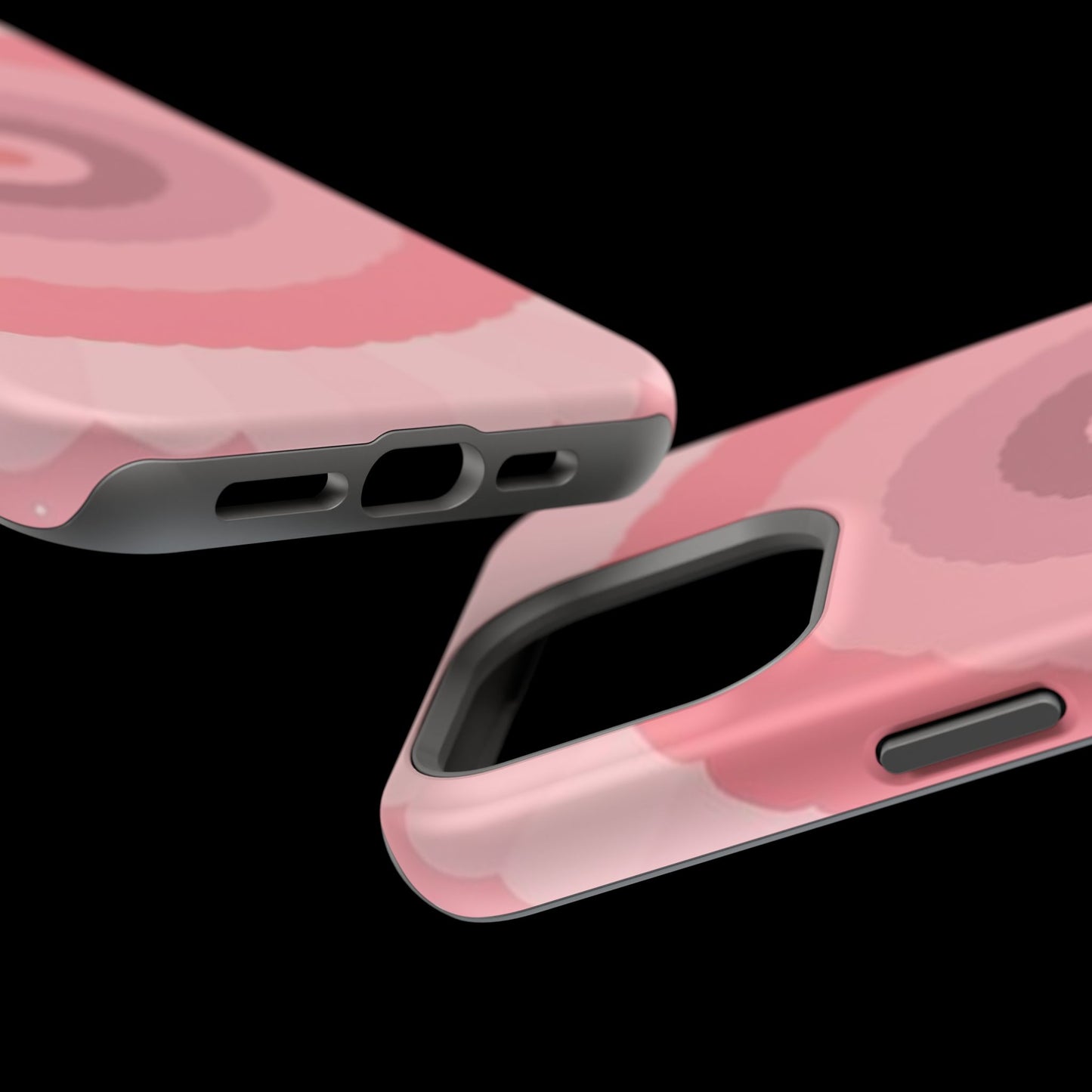 Retro Pink iPhone Case - 70s Aesthetic Wave Design - Cute Y2K Accessory