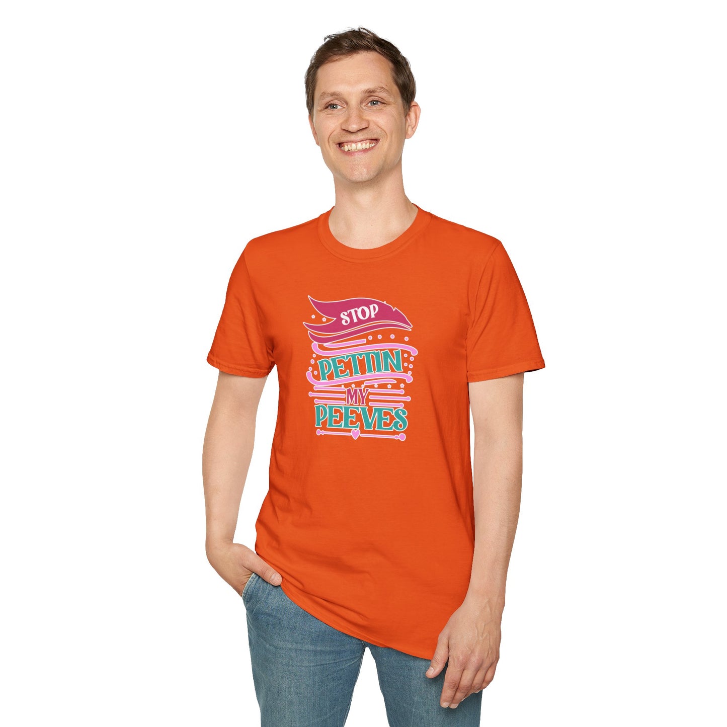 "Stop Pettin’ My Peeves" Funny Sassy T-Shirt – Ironic Petting-Proof Graphic Tee for the Overwhelmed & Underappreciated