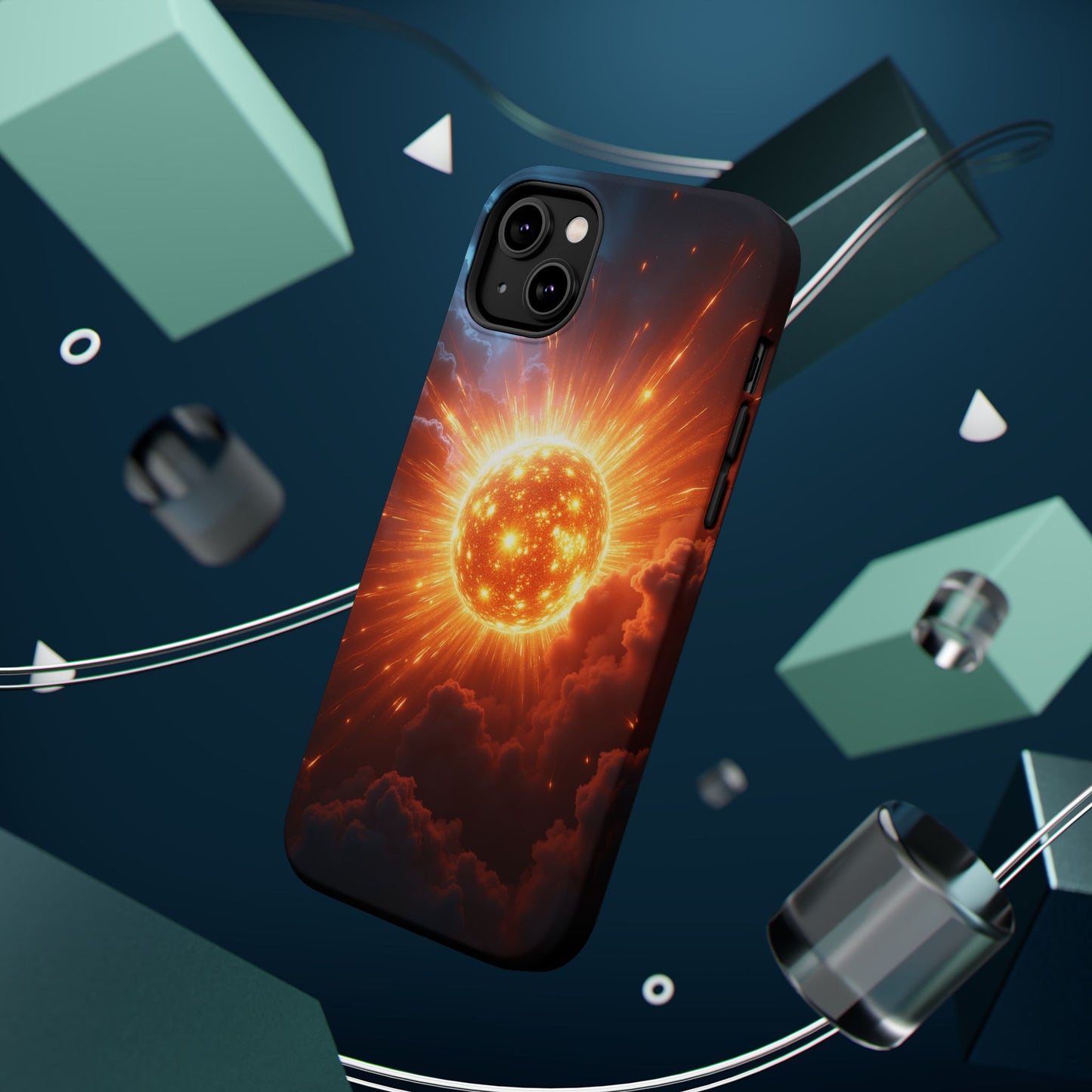 Sun Phone Case - Fiery Starburst iPhone Cover - Astronomy Gift for Him/Her