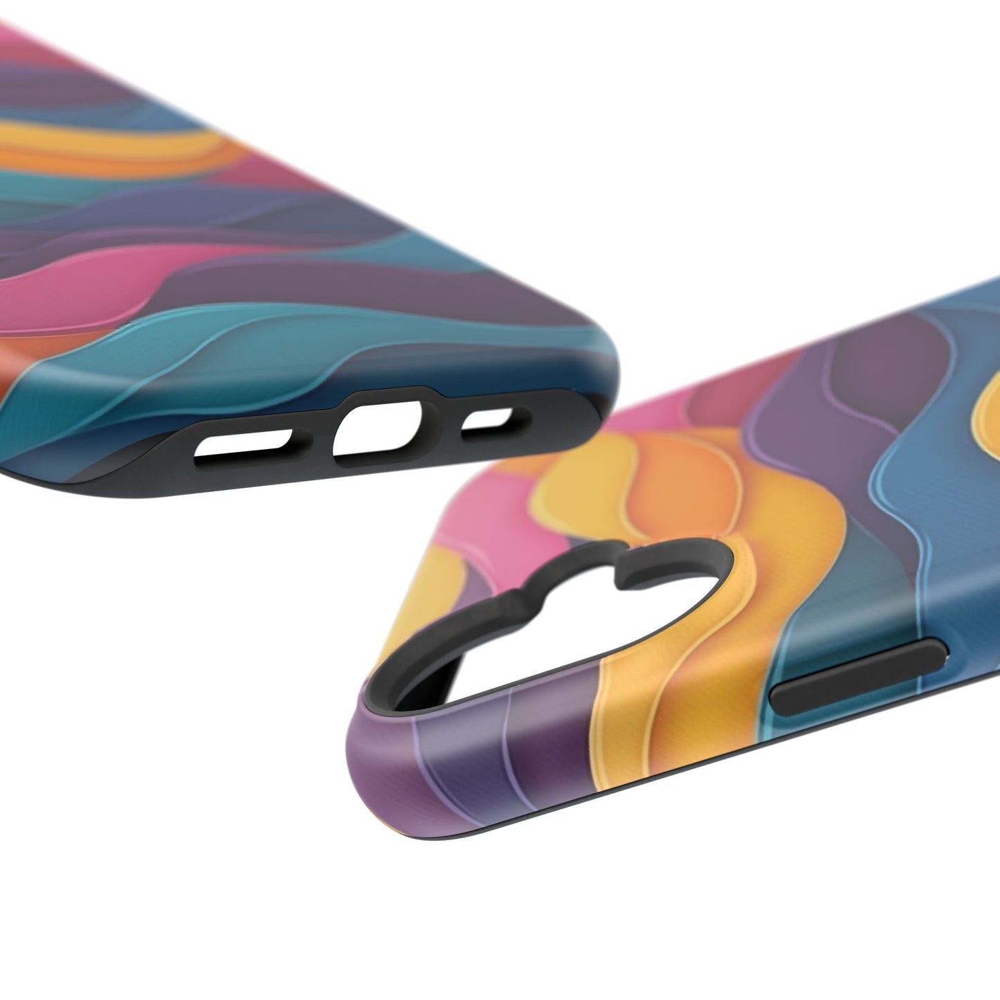 Colorful Wave Phone Case - Aesthetic iPhone Case, Bright Gift Idea, Trendy Summer Accessory