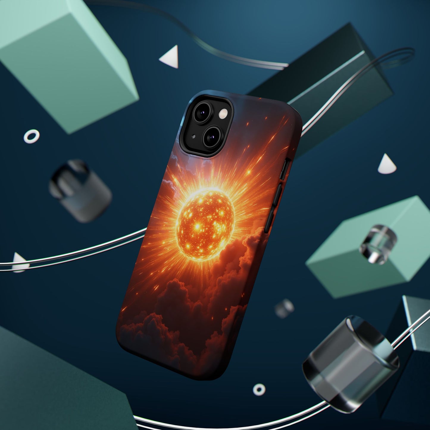 Sun Phone Case - Fiery Starburst iPhone Cover - Astronomy Gift for Him/Her