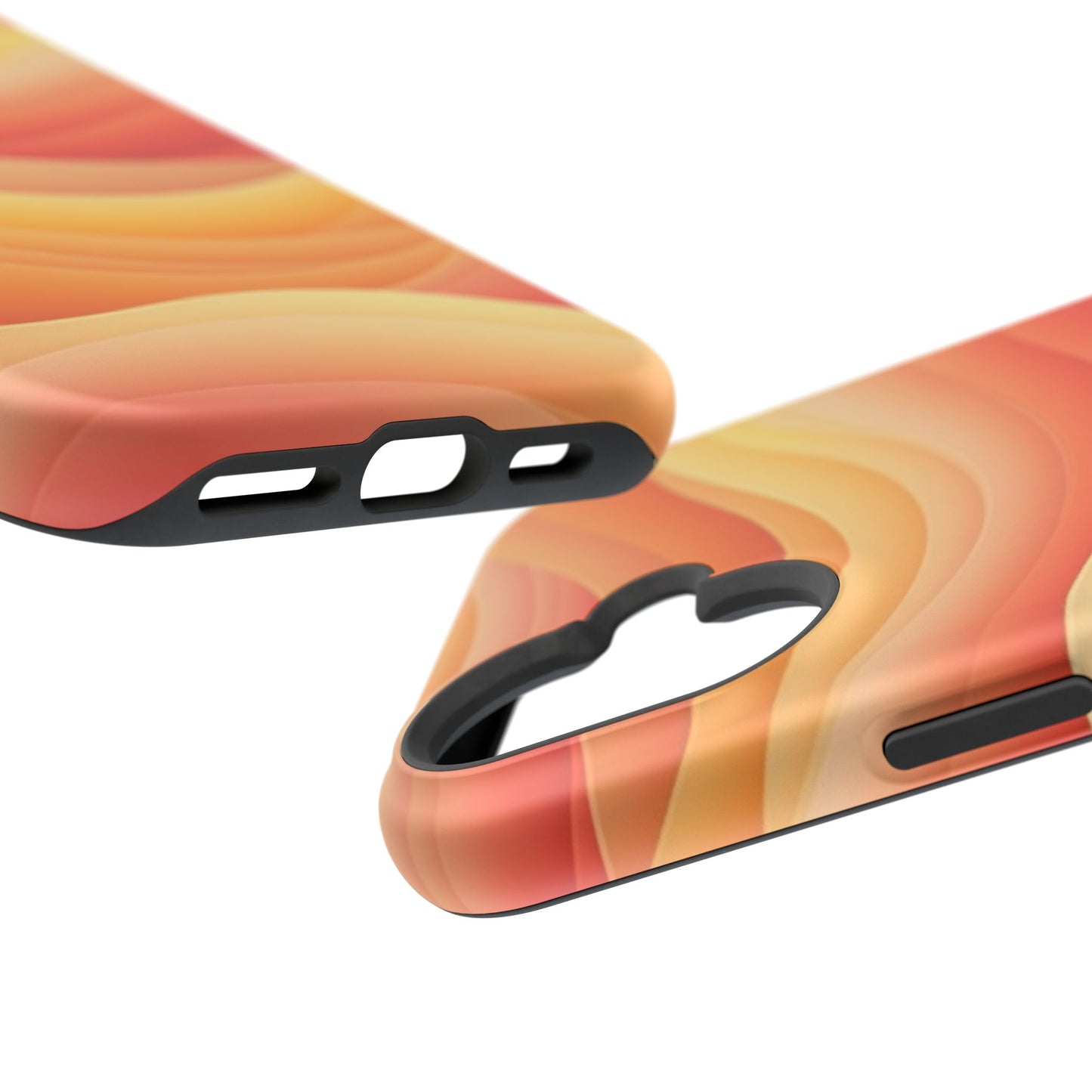 Sunset Wave Phone Case - Aesthetic Orange iPhone Case, Golden Hour Gift Idea, Trendy Beach Vibes