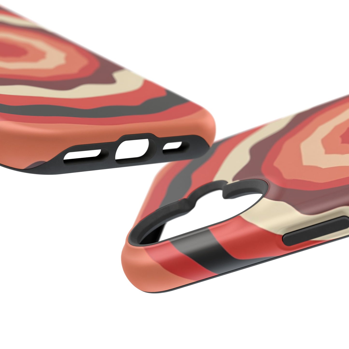 Retro Sunset iPhone Case - 70s Inspired Floral Design, Aesthetic Gift Idea