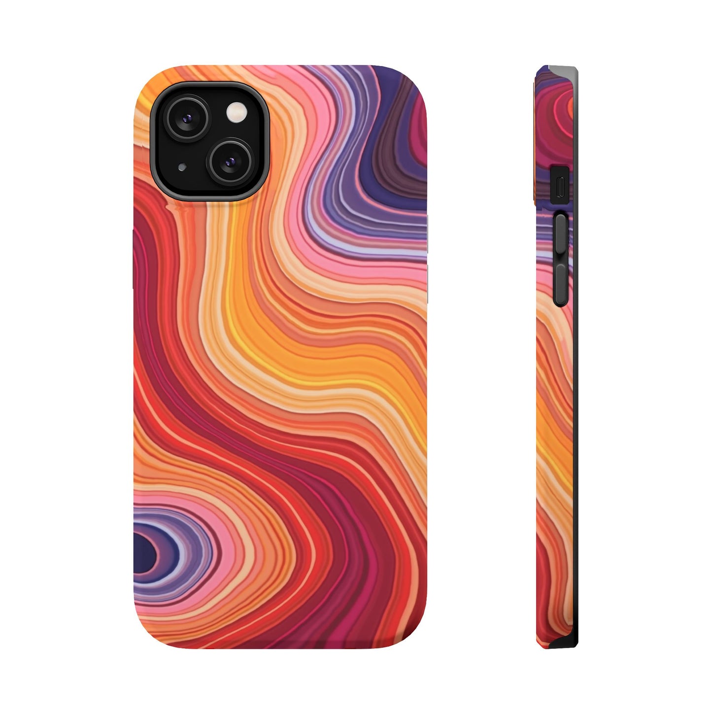 Lava Flow iPhone Case - Abstract Swirl Design, Trendy Aesthetic Gift Idea