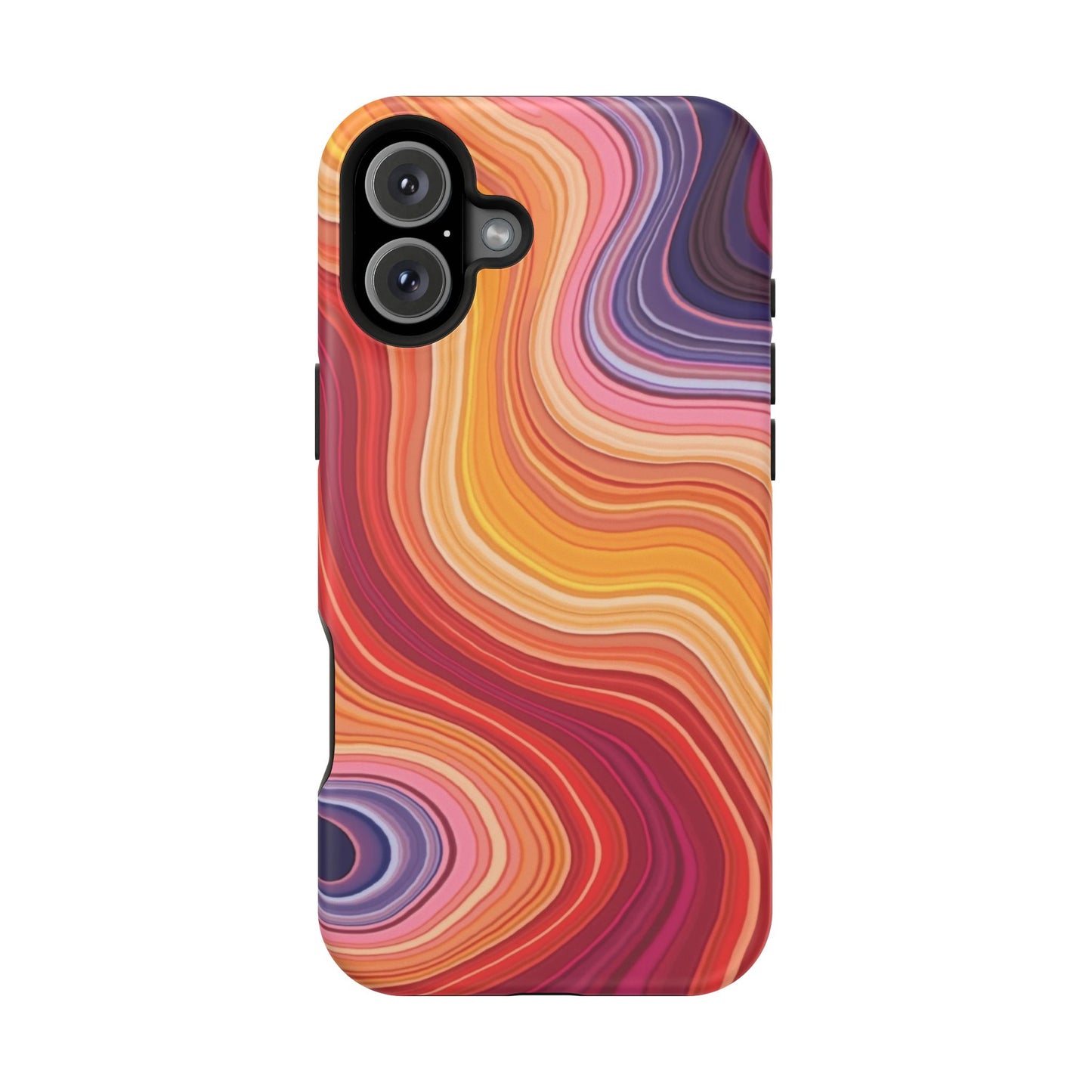 Lava Flow iPhone Case - Abstract Swirl Design, Trendy Aesthetic Gift Idea