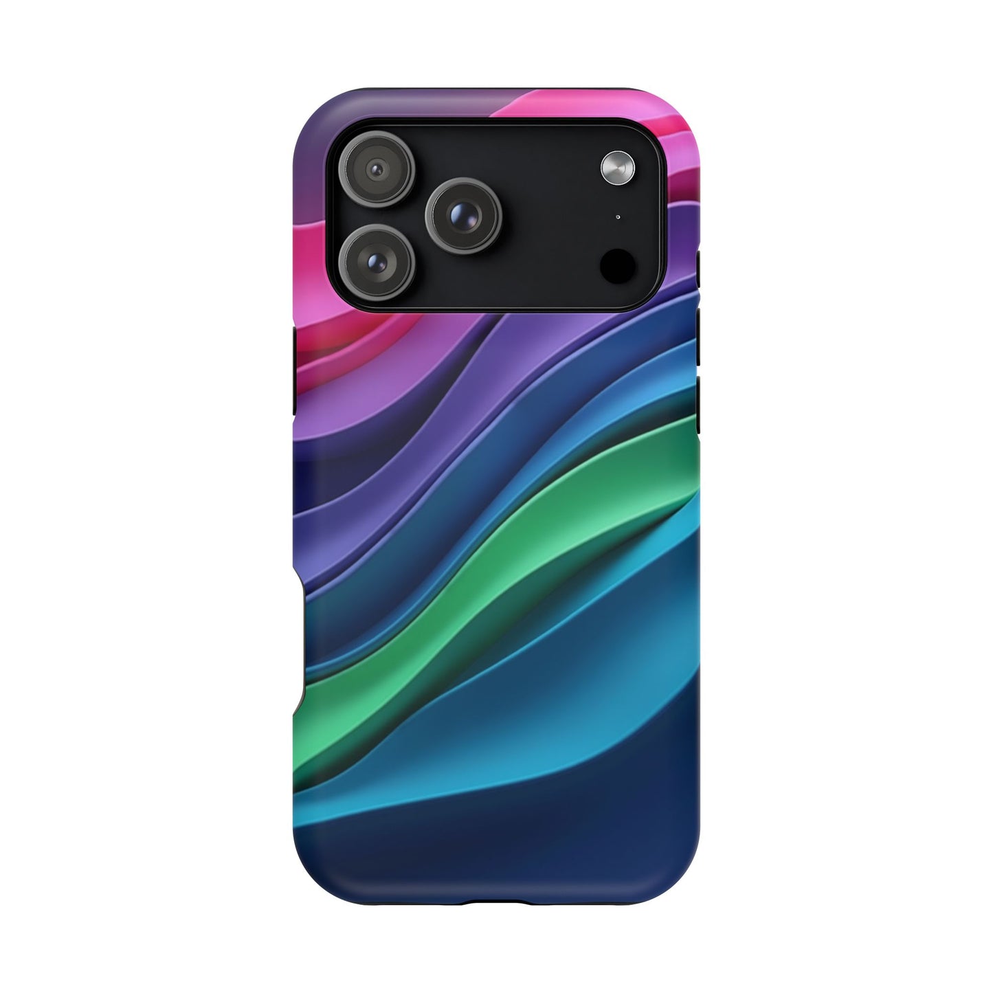 Rainbow Wave Phone Case - Colorful Abstract Design | Aesthetic iPhone Case | Trendy Gifts for Her | Vivid Gradient Art
