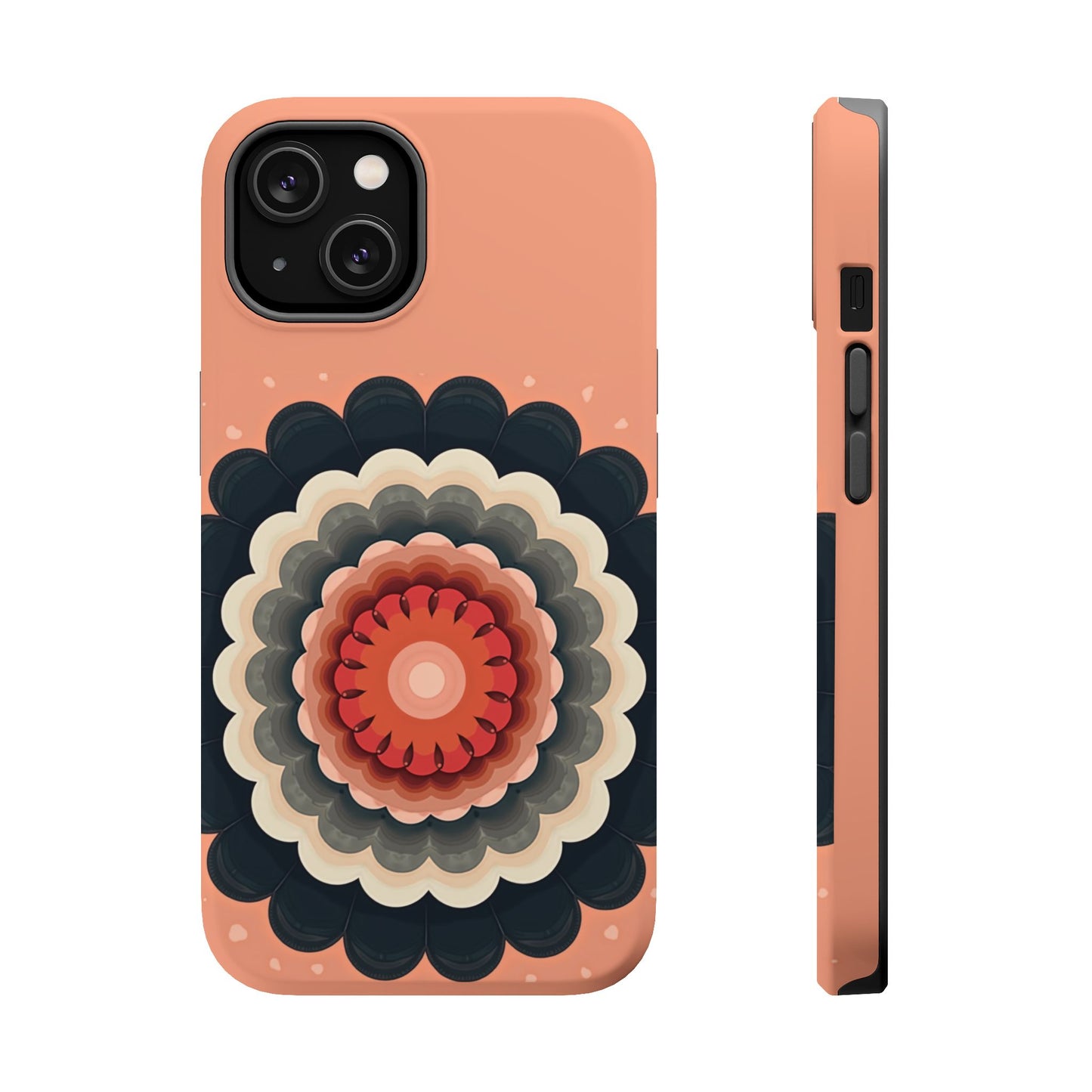 Earth Tone Mandala iPhone Case - Bohemian Floral Design, Aesthetic Gift Idea