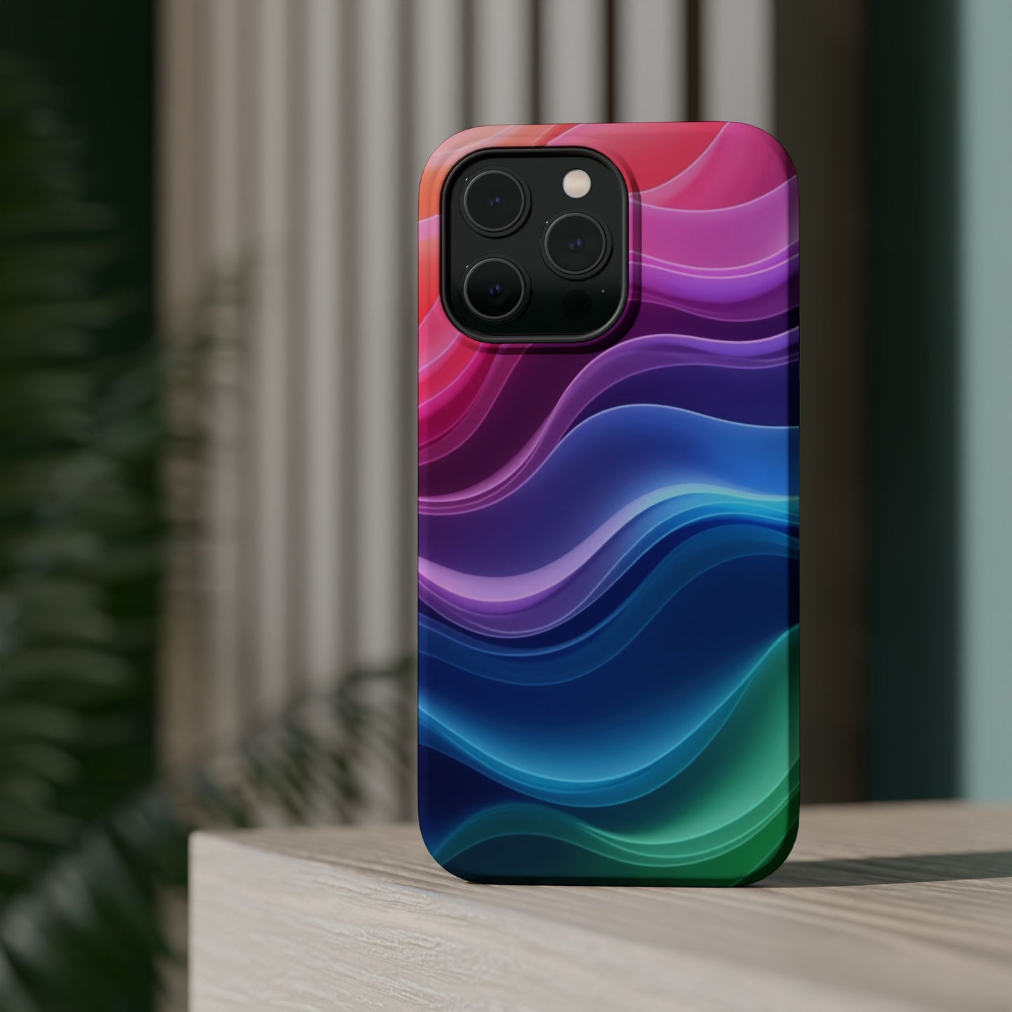 Pastel Wave Phone Case - Aesthetic iPhone Case | Lavender & Blue Gradient Design | Gifts for Her | Unique Art Print