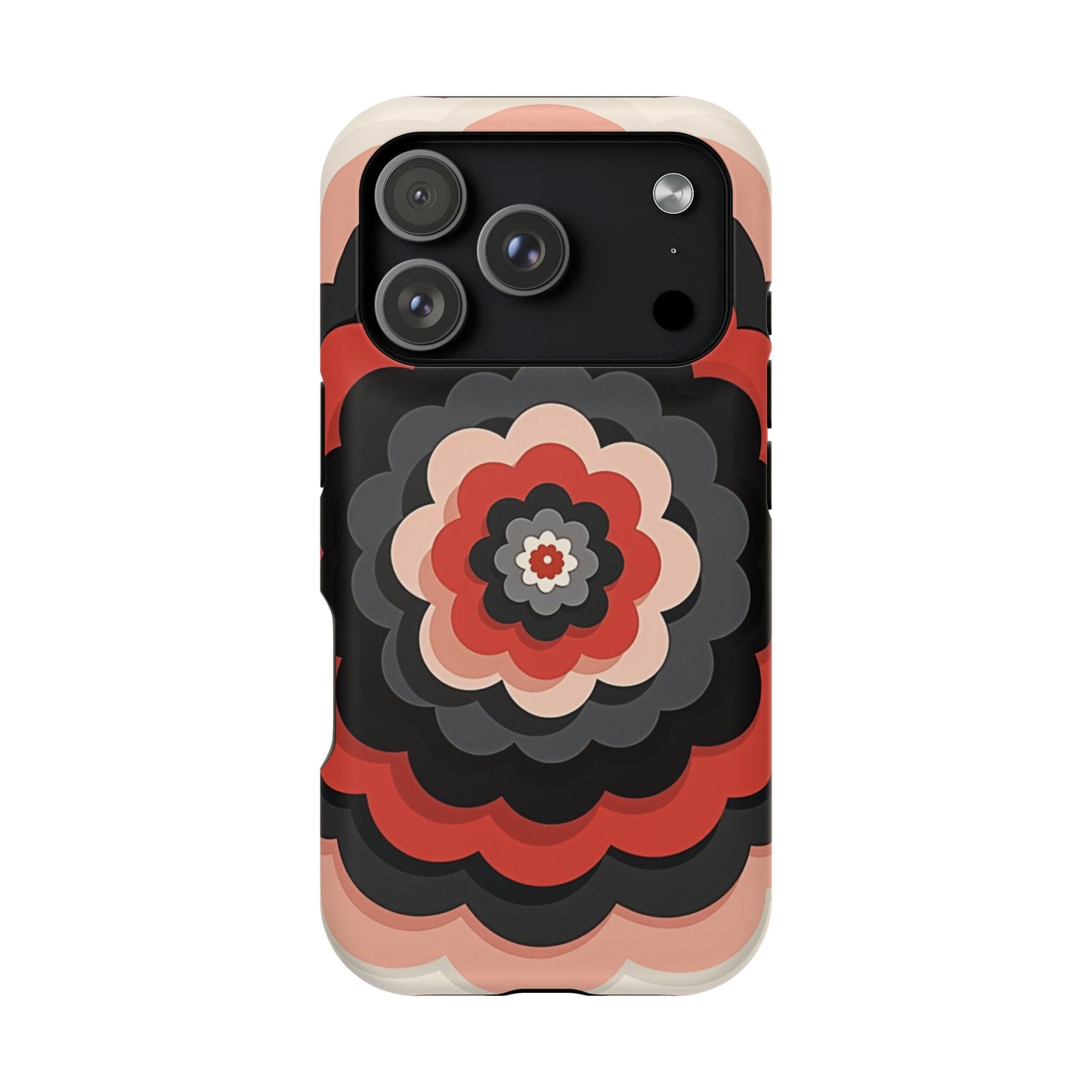 Floral Phone Case - Retro Flower iPhone Case, Aesthetic Gift Idea, Cute Pink Design