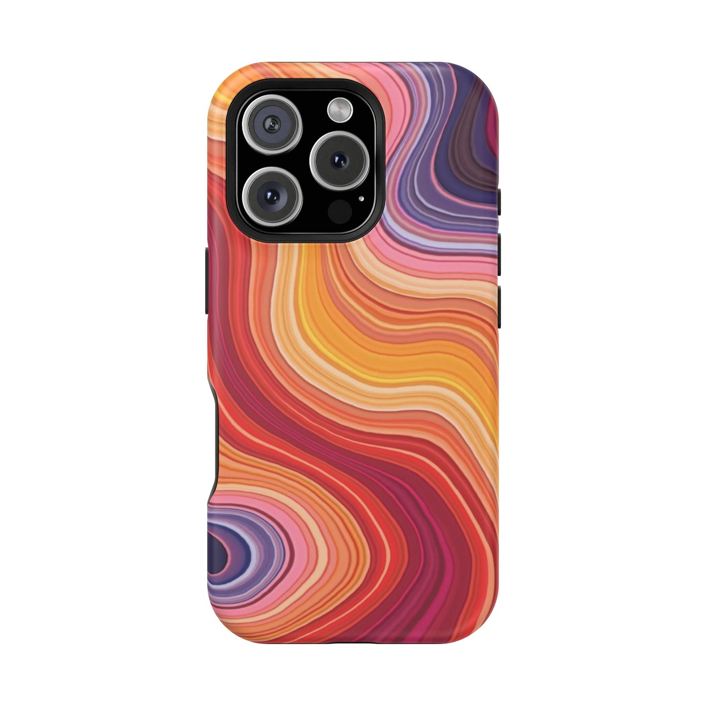 Lava Flow iPhone Case - Abstract Swirl Design, Trendy Aesthetic Gift Idea