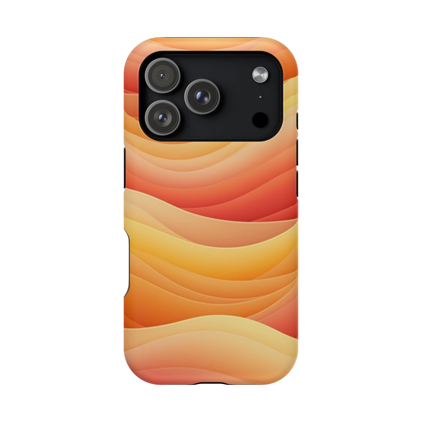 Sunset Wave Phone Case - Aesthetic Orange iPhone Case, Golden Hour Gift Idea, Trendy Beach Vibes