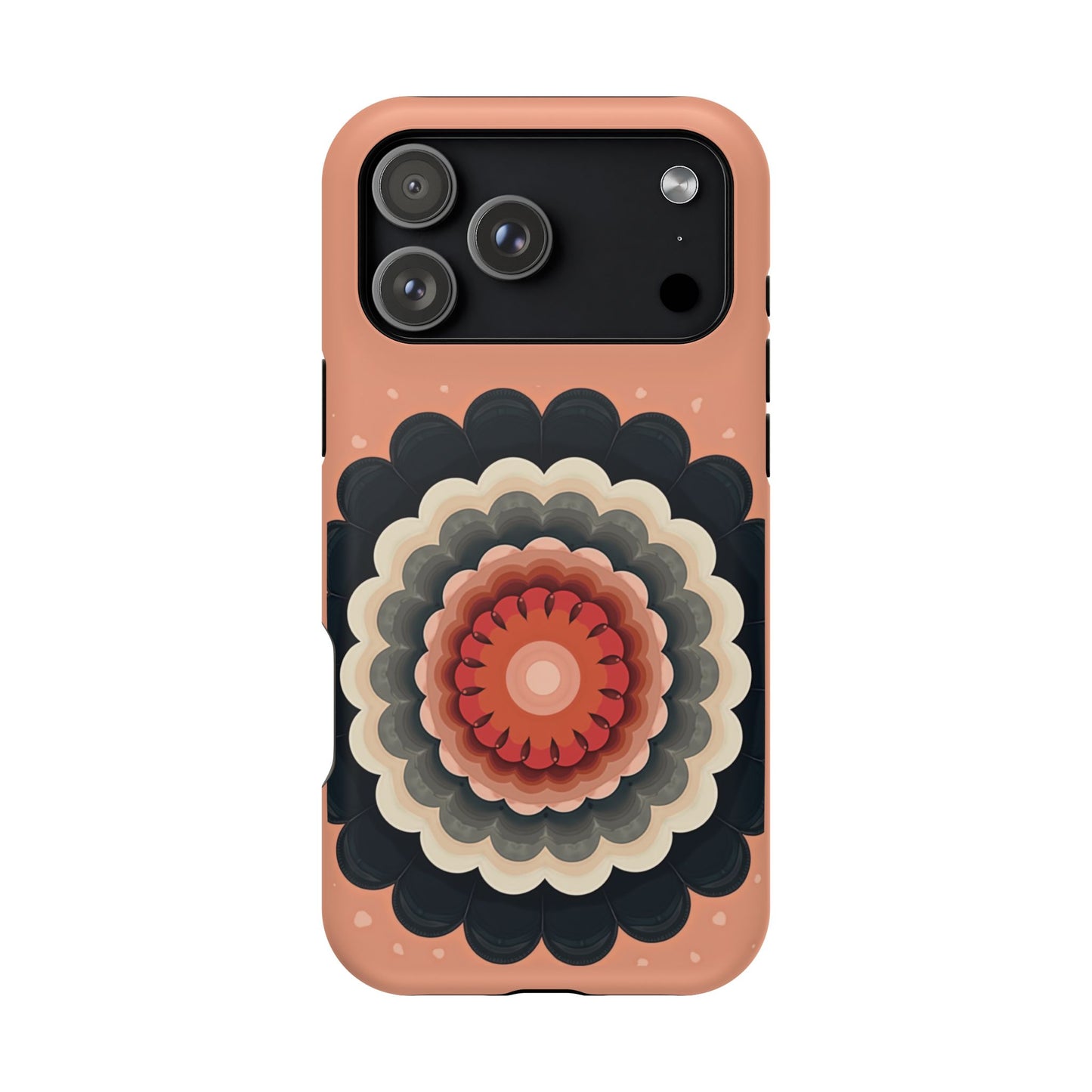 Earth Tone Mandala iPhone Case - Bohemian Floral Design, Aesthetic Gift Idea