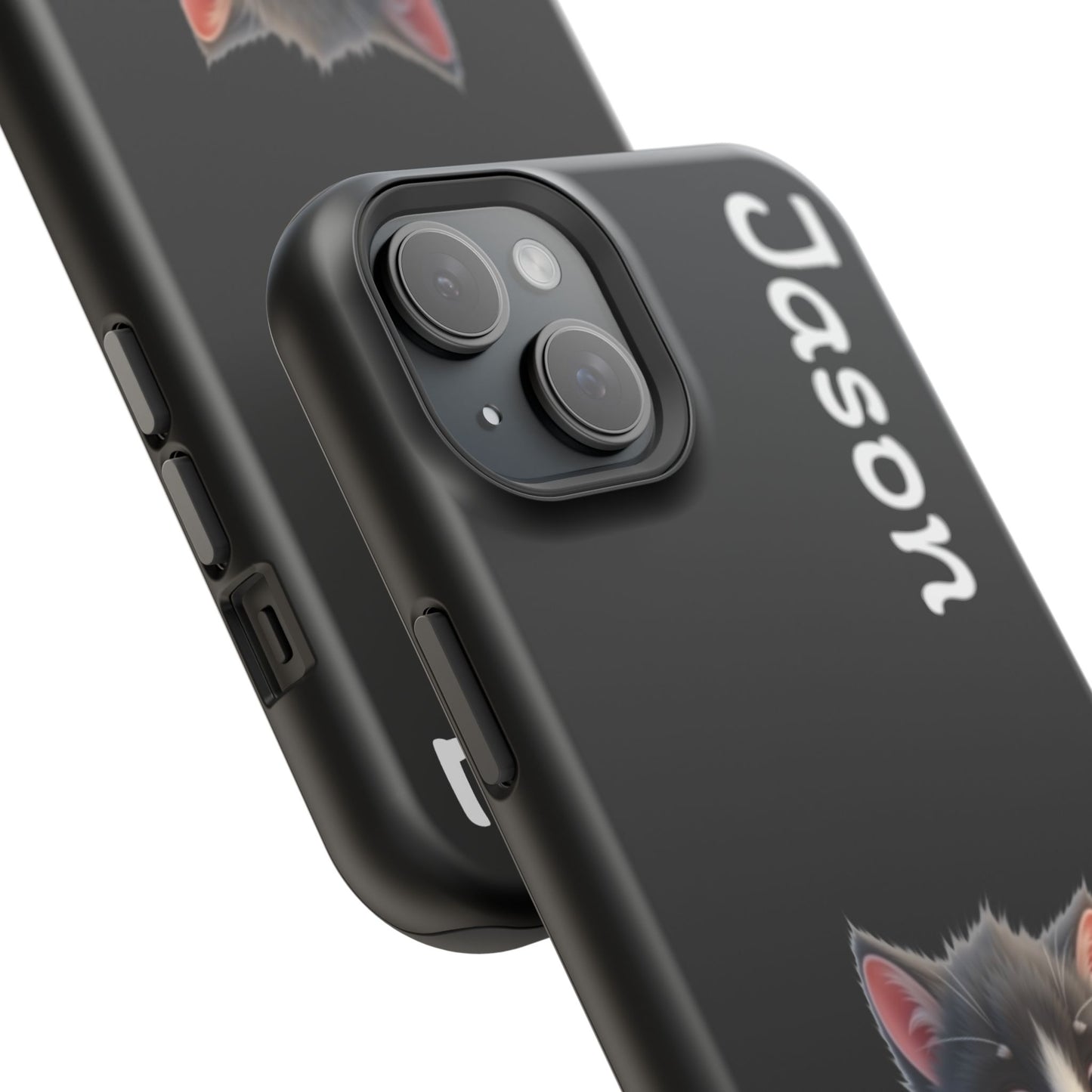 Personalized Kitten Phone Case - Custom Name Cat Lover Gift | Cute Black iPhone Cases for Women & Girls