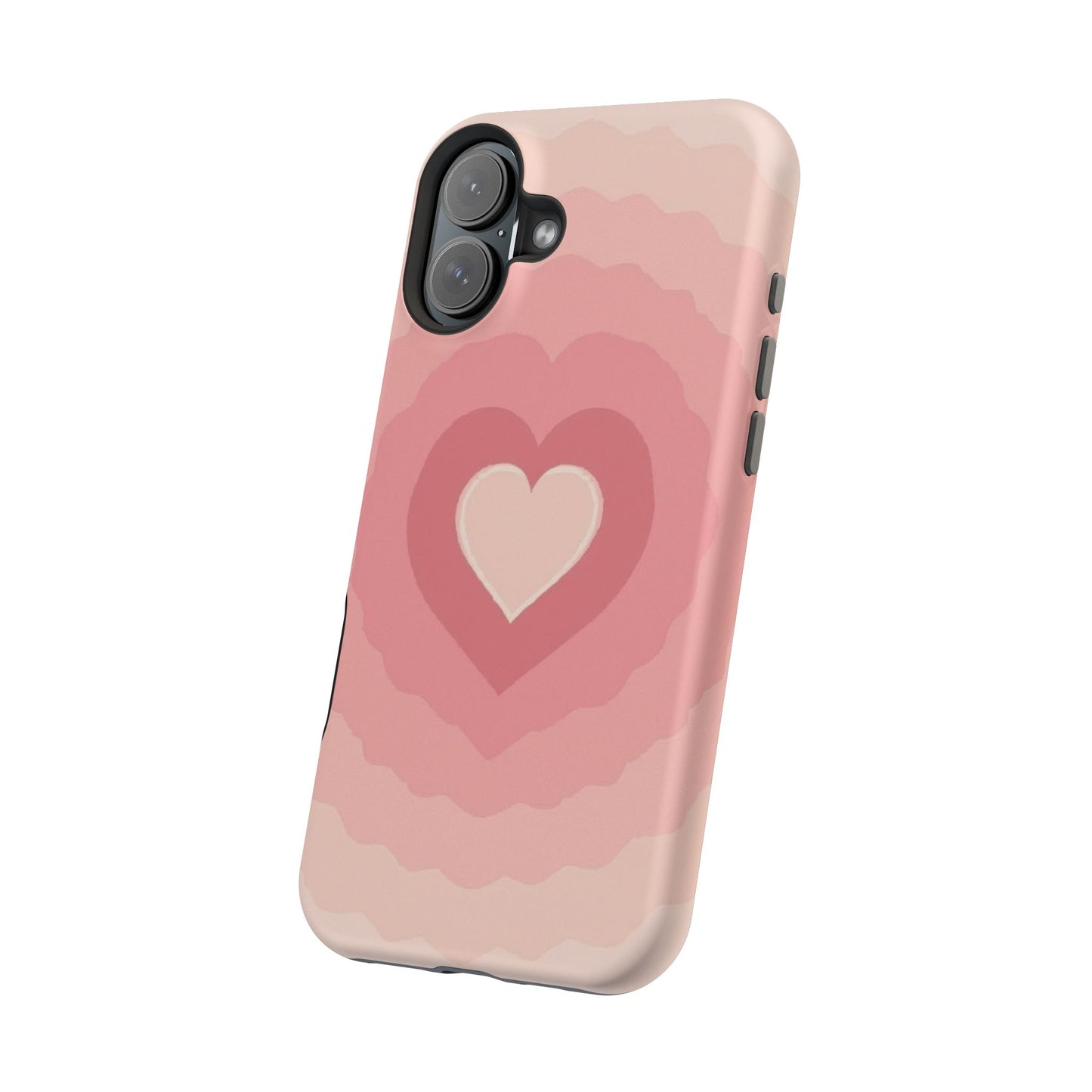 Pink Layered Heart iPhone Case - Cute Aesthetic Y2K Valentine's Gift