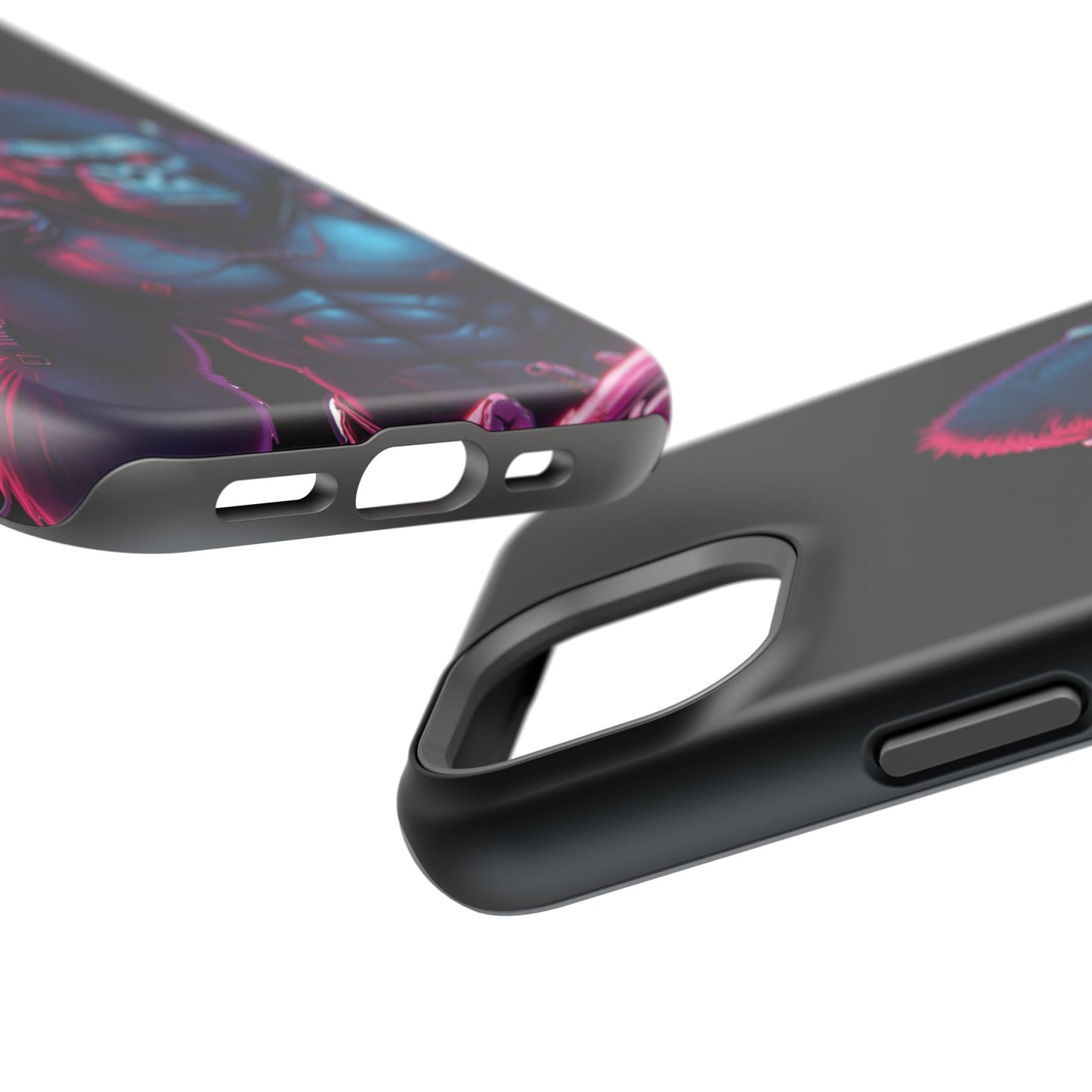 Cyber Primal Phone Case – Neon Power, Gorilla Strength